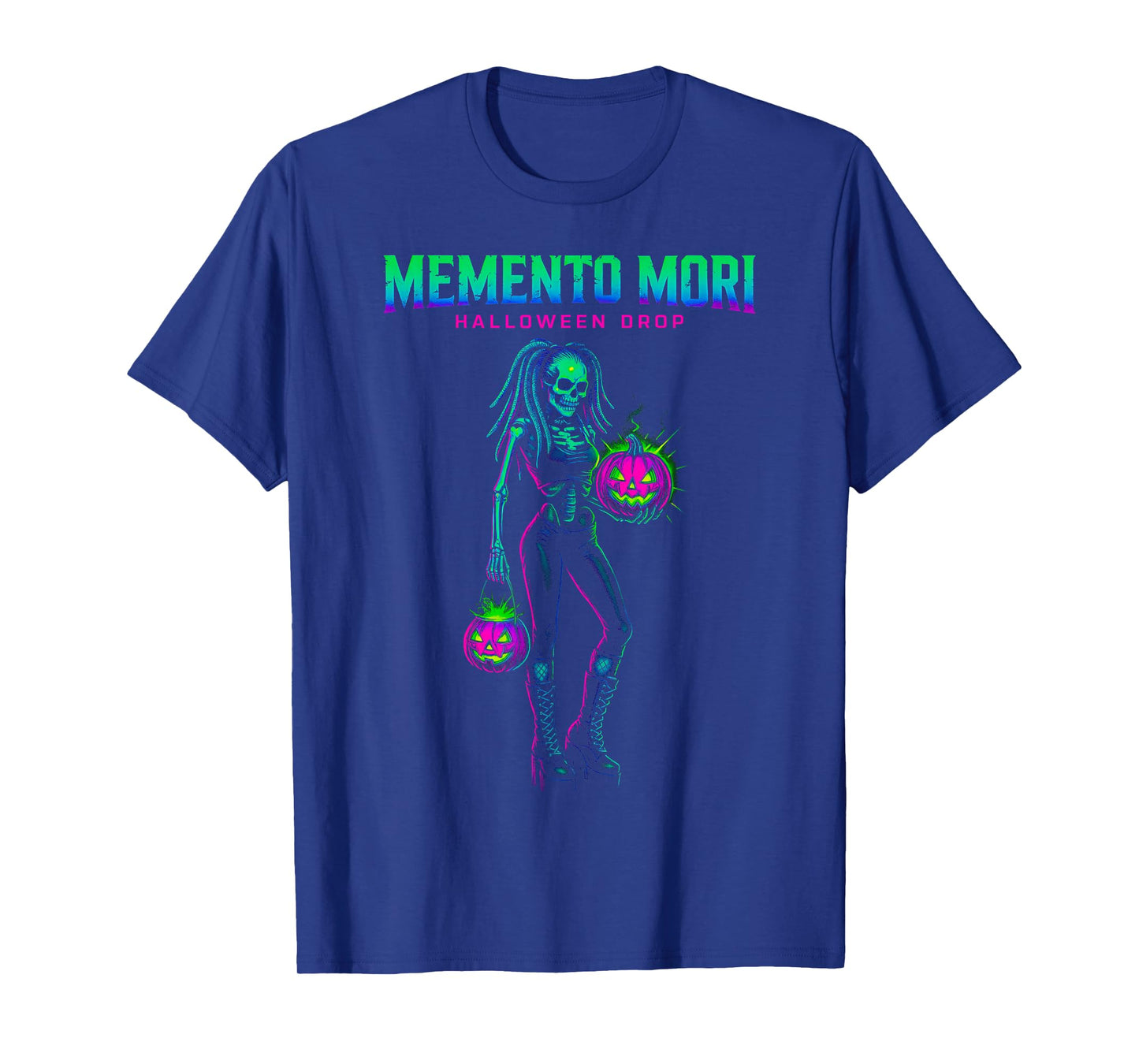 Memento Mori - Gothic Skeleton Cyberpunk Halloween Aesthetic T-Shirt