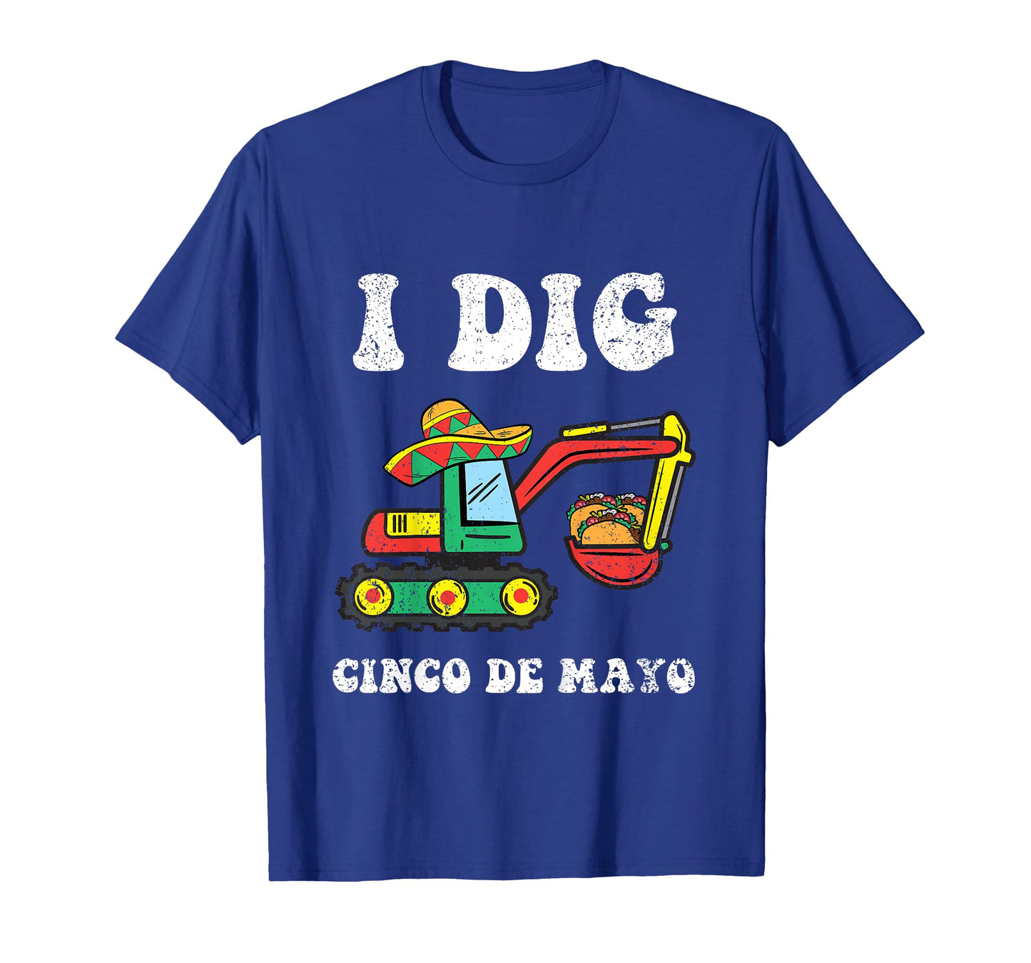 Kids Dig Cinco De Mayo Excavator Taco Mexican Toddler Boys T-Shirt