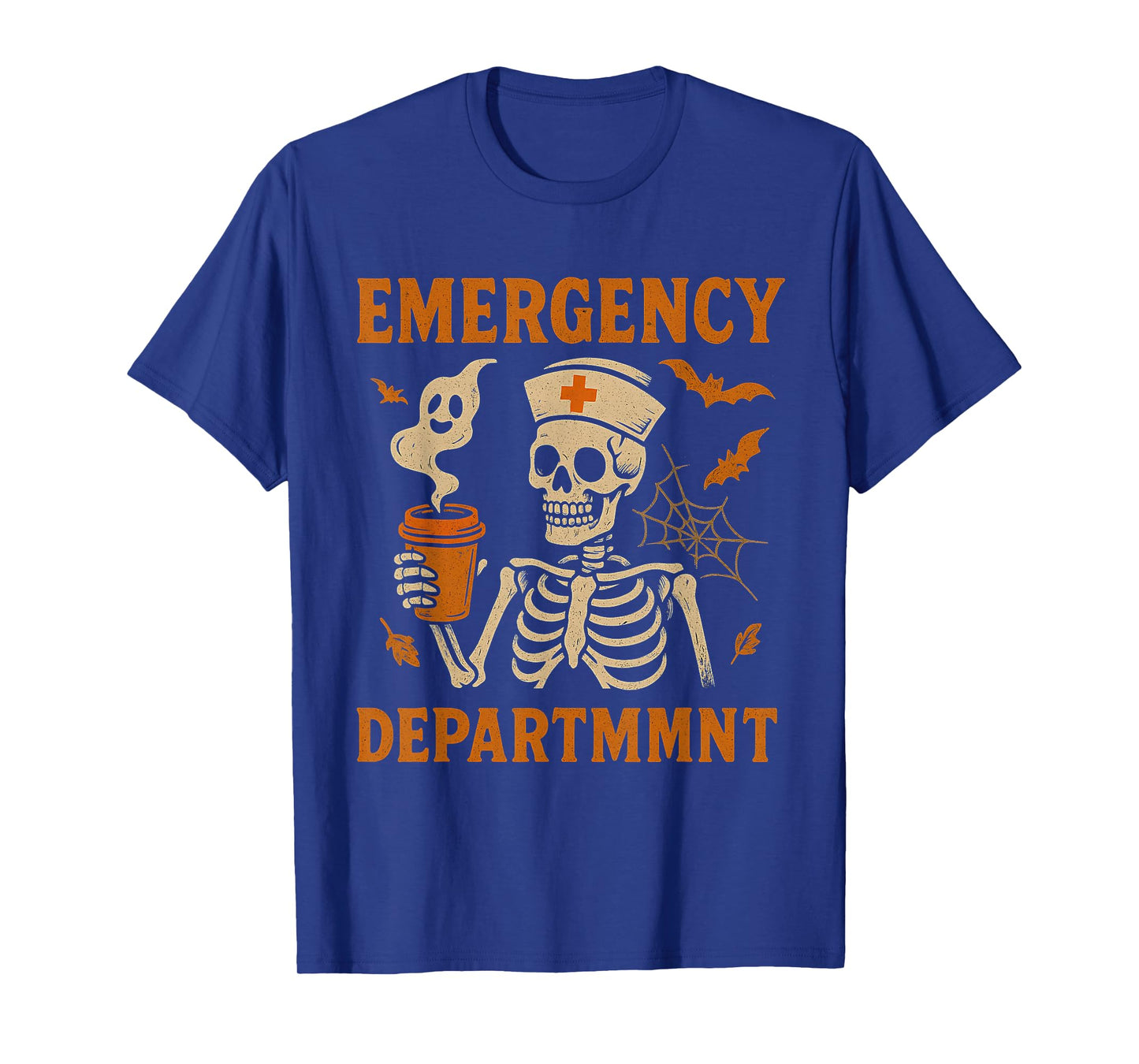 ER Nurse Squad Skeleton Emergency Department Funny Halloween T-Shirt