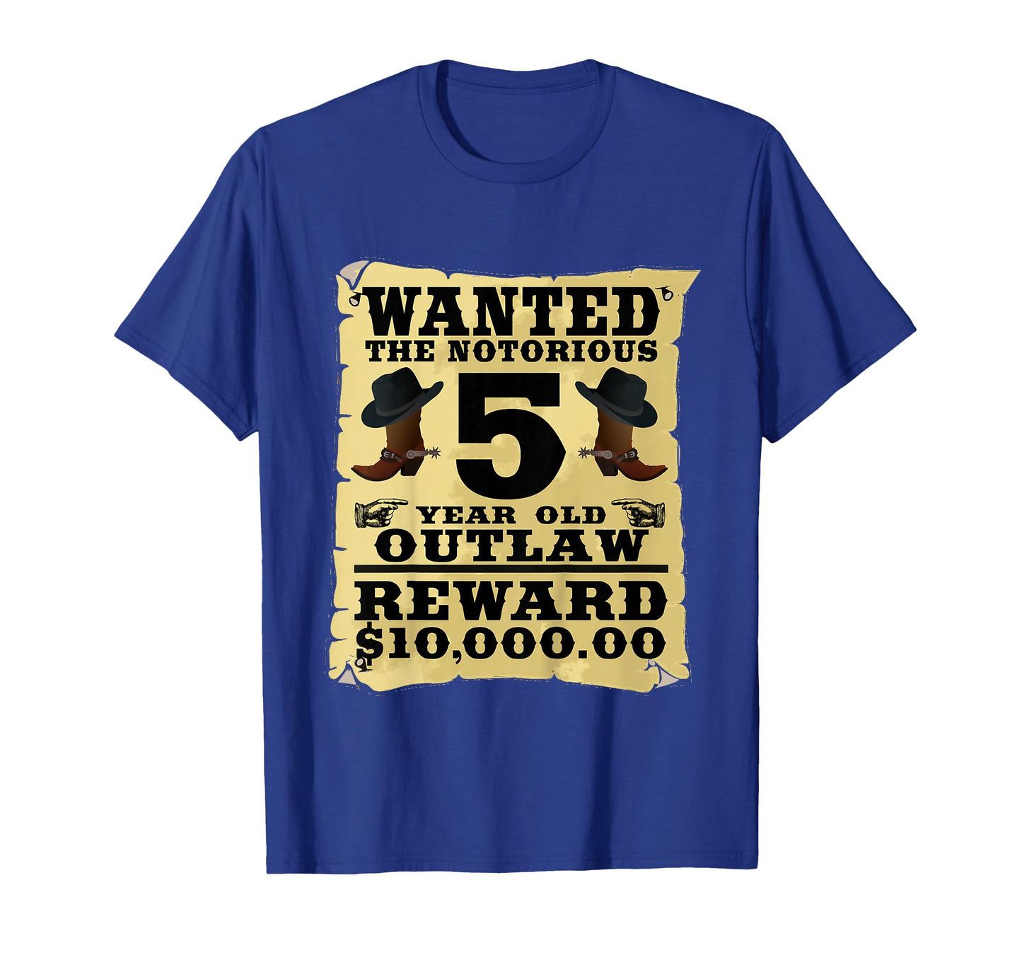 Kids 5 Year Old Cowboy Birthday Party Wild West Western 5th Gift T-Shirt