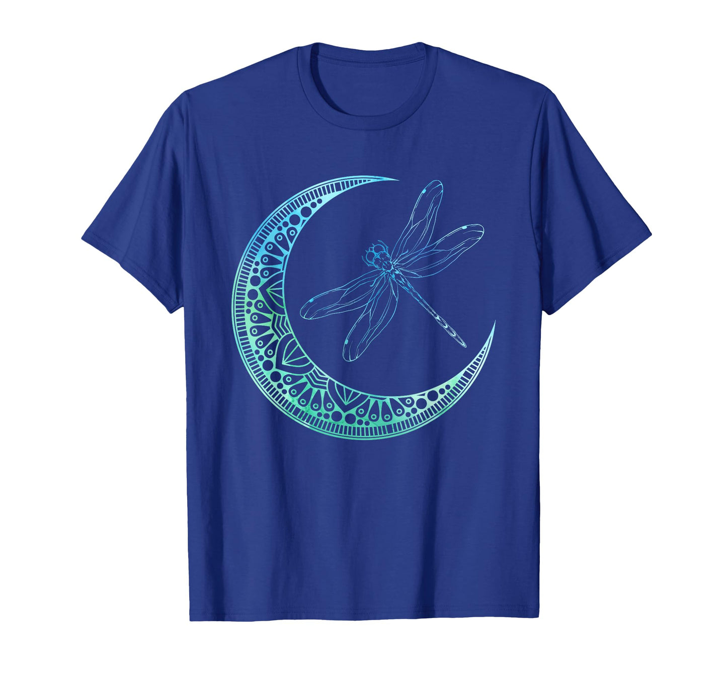 Entomologist Insect Animal Gift Moon Mandala Dragonfly T-Shirt