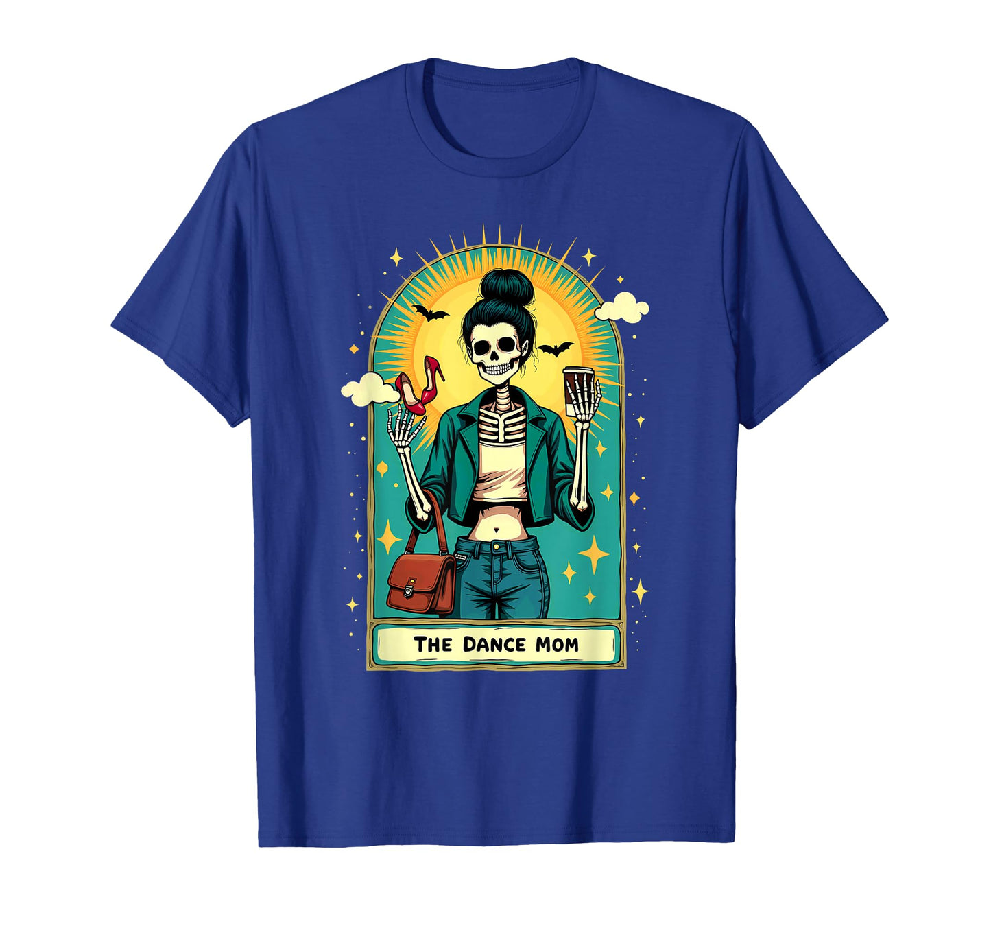 Tarot Card Dance Mom Skeleton Halloween T-Shirt