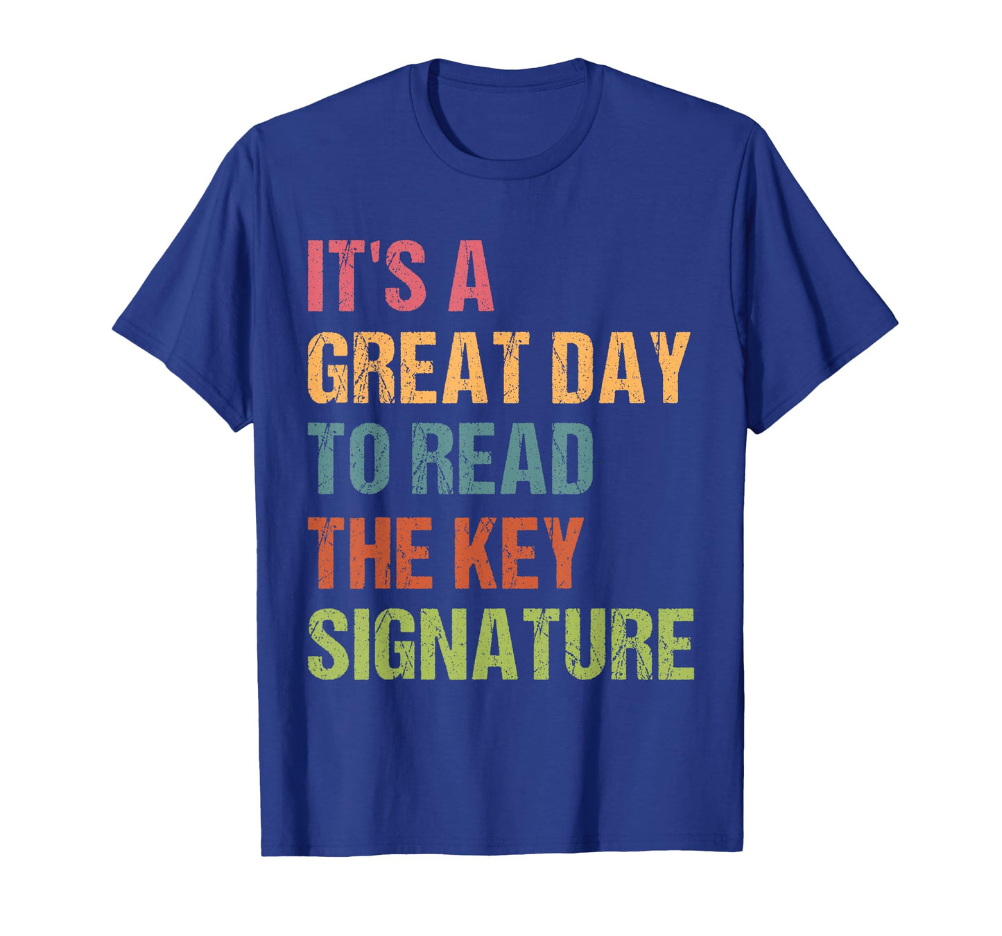 Band Director Music Teacher Choir Teacher Gifts Funny Orchestra Director Great Day to Read the Key Signature Unisex-Adults Black Cotton 100% Short Sleeve Crew Neck T-Shirt Small