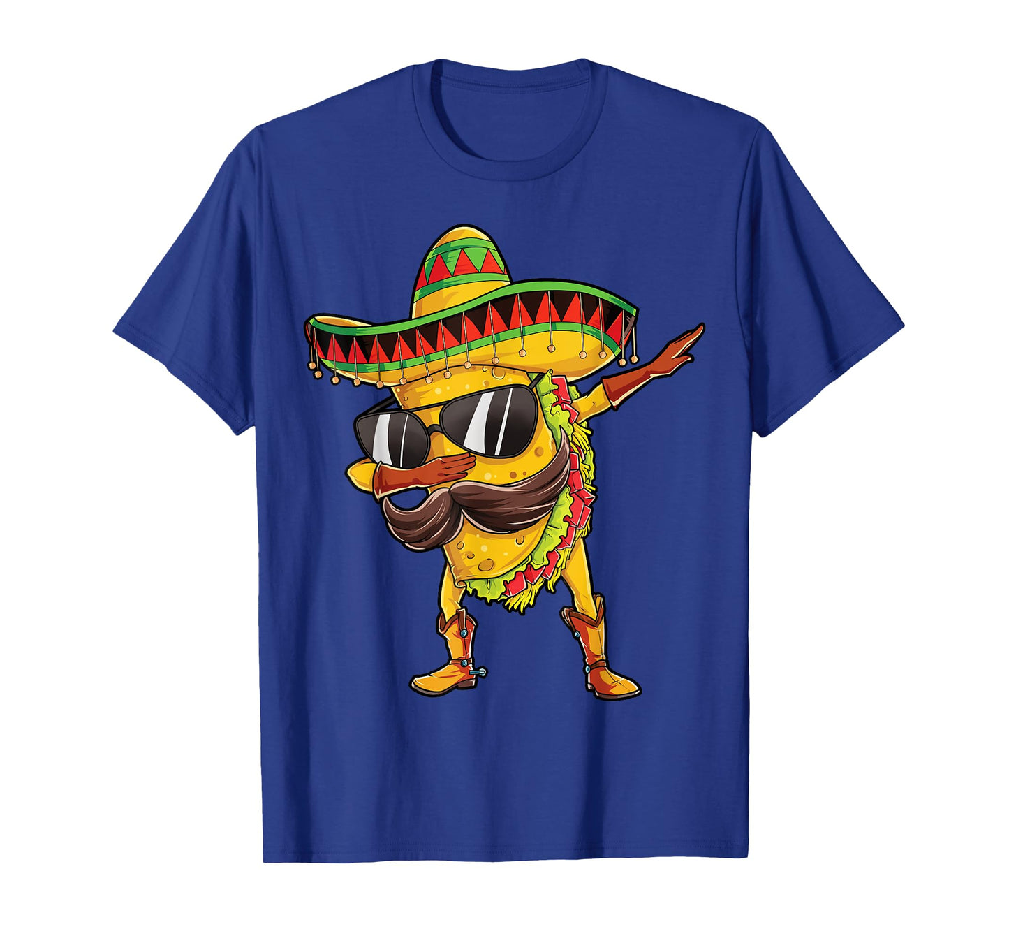 Dabbing Taco Cinco de Mayo Boys Men Mexican Food Sombrero T-Shirt