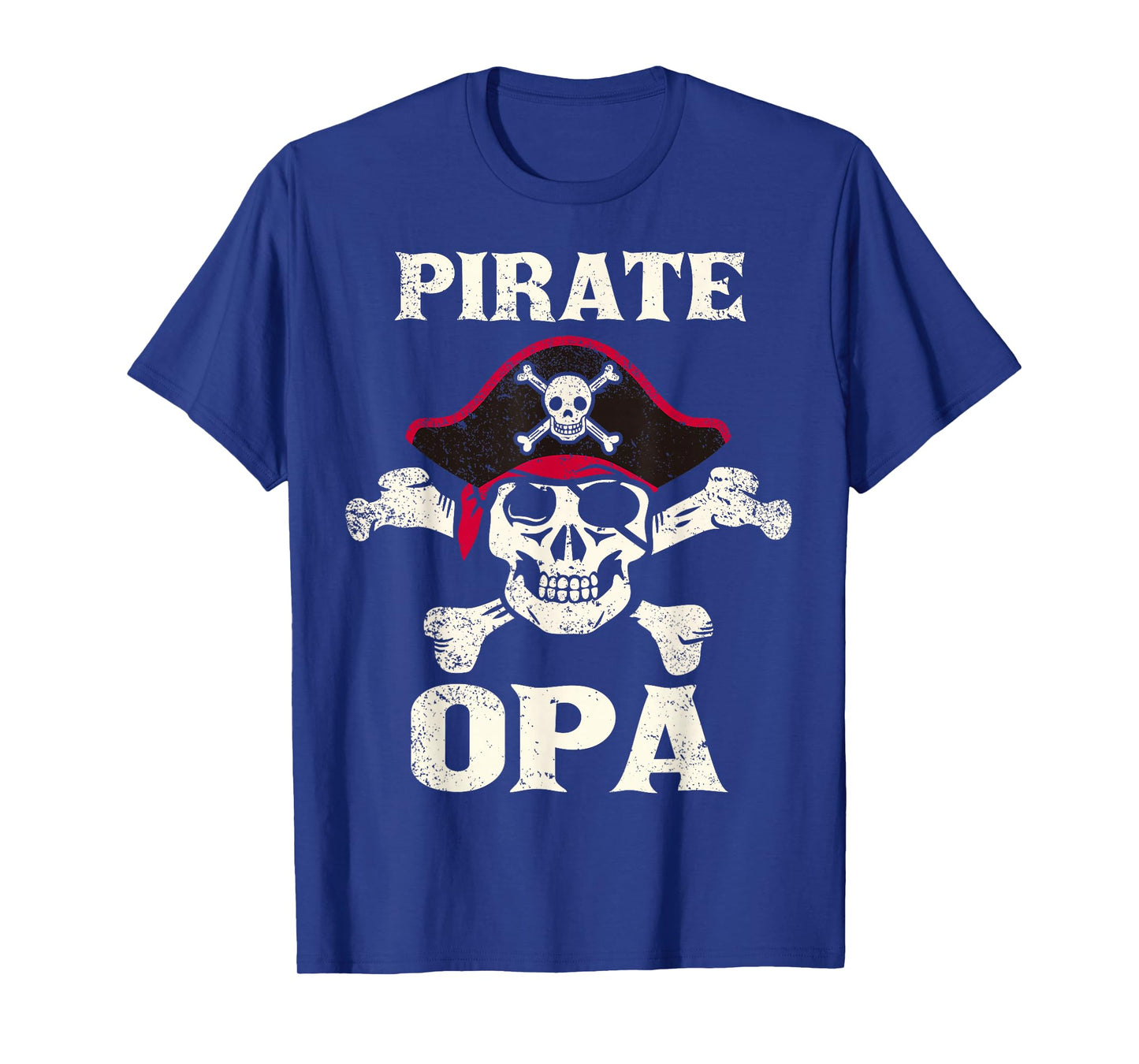 Pirate Opa Skeleton Captain Funny Skull Pirate Grandpa T-Shirt
