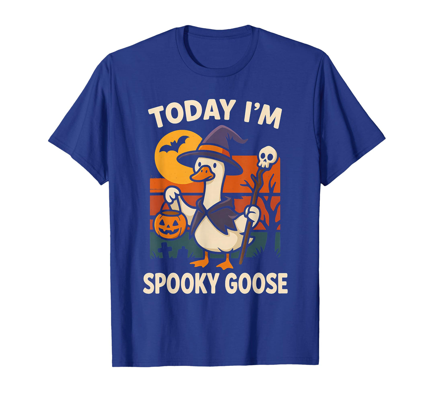 Today Im Spooky Goose Halloween Skeleton Costume Silly Goose T-Shirt