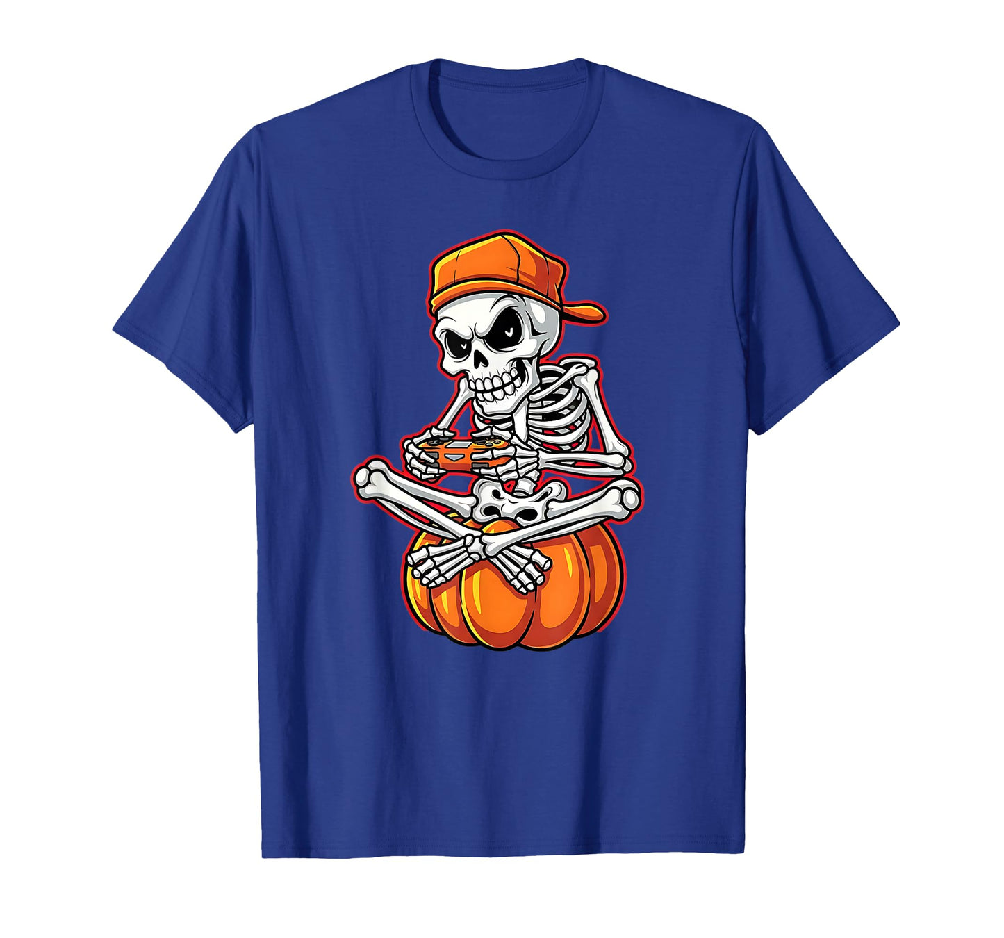 Halloween Skeleton Gamer Video Gaming Funny Skeleton T-Shirt
