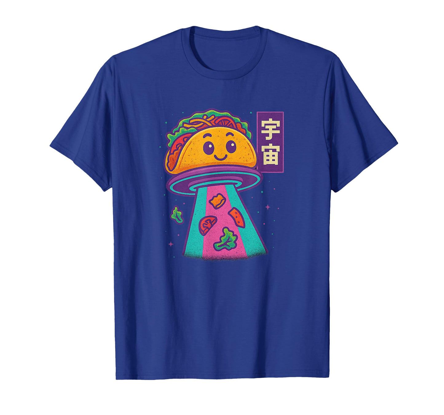 Taco UFO Hover – Funny Cartoon Food Alien Design T-Shirt