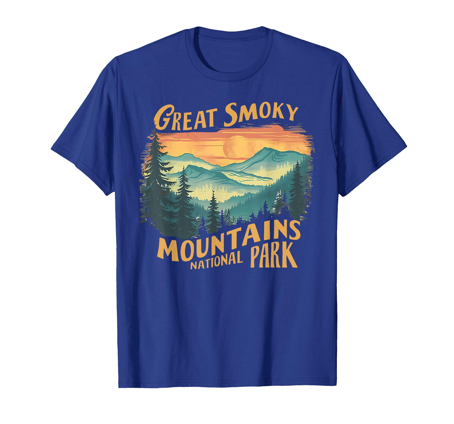Vintage Great Smoky Mountains National Park Petro Sunset T-Shirt