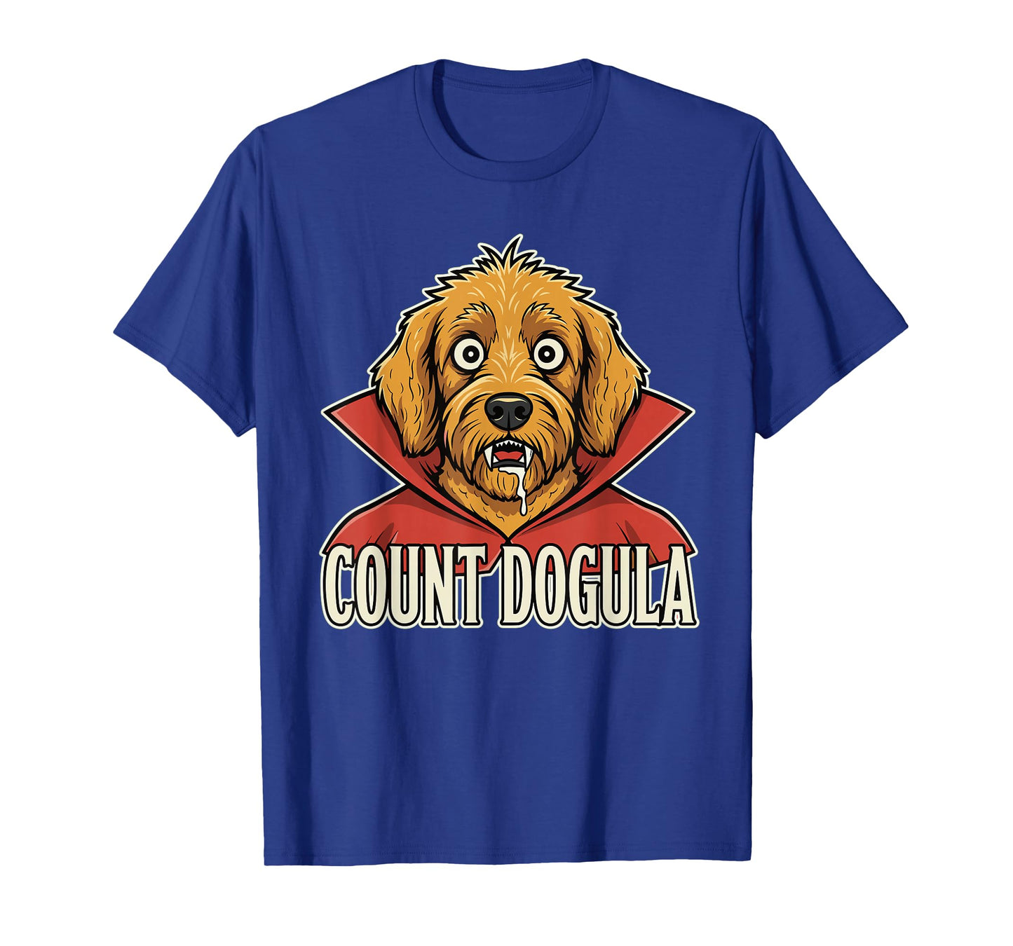 Count Dogula Funny Dog Spooky Party Halloween Goldendoodle T-Shirt