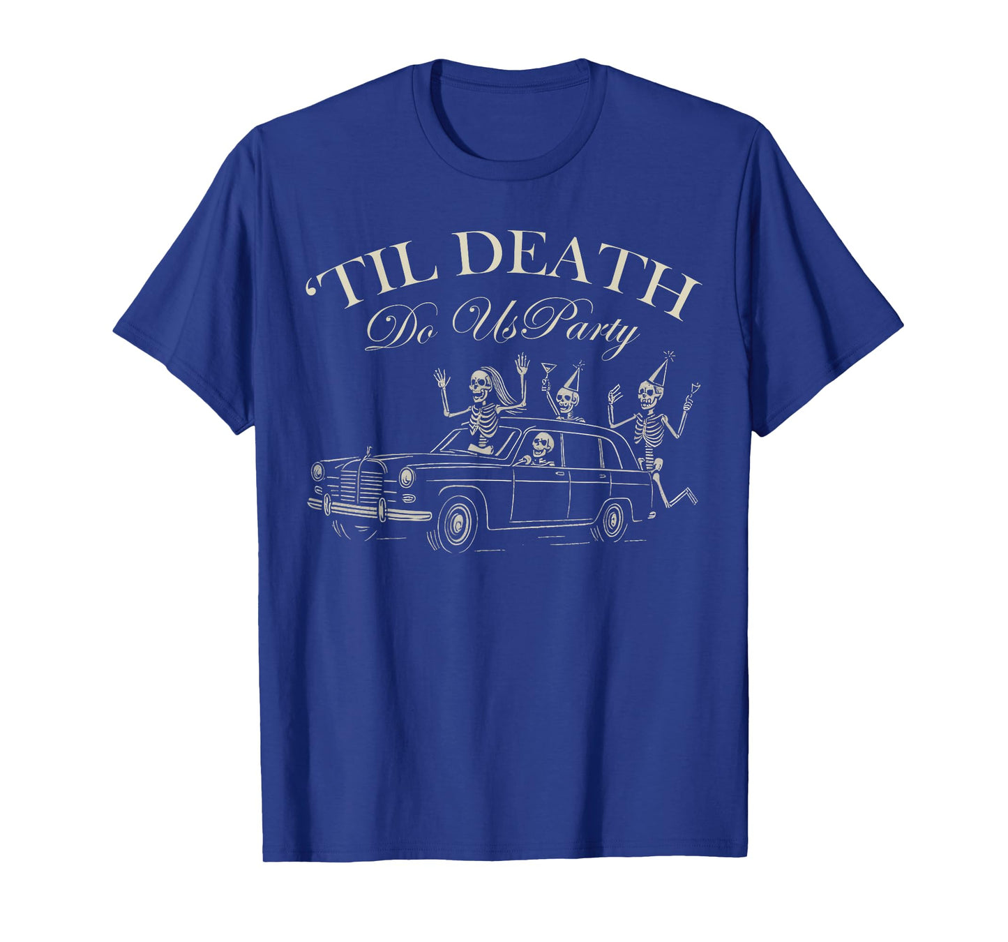 Til Death Do Us Party Retro Halloween Bachelorette T-Shirt