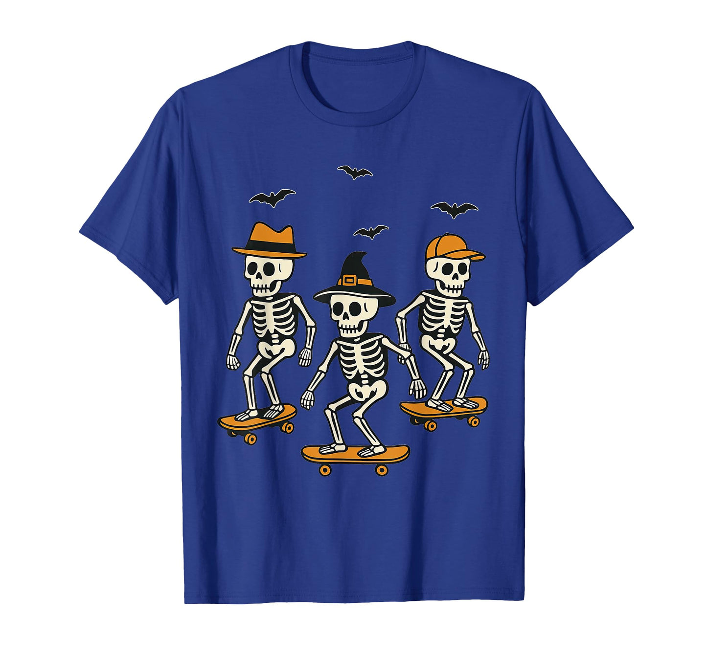 Cute Skeleton Skater Spooky Halloween Skating T-Shirt