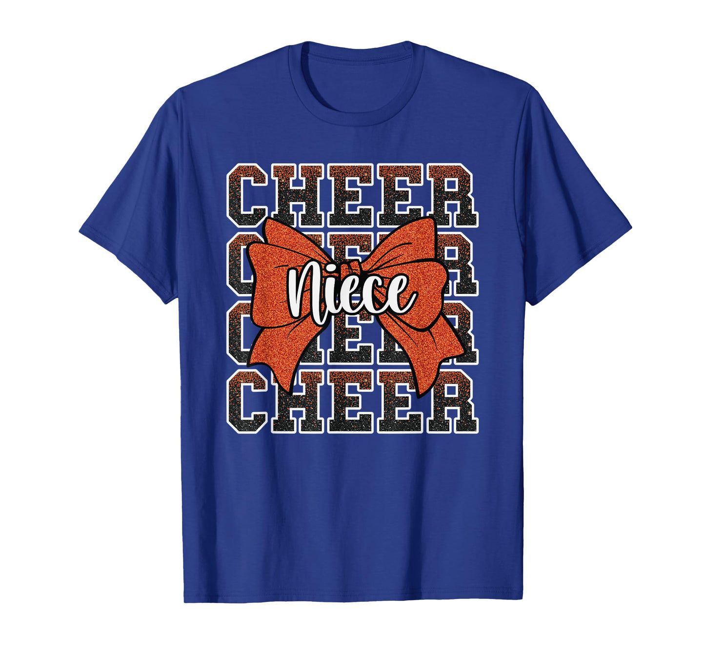 Funny Sport Loud Proud Aunt Auntie Cheer Niece Team Orange T-Shirt