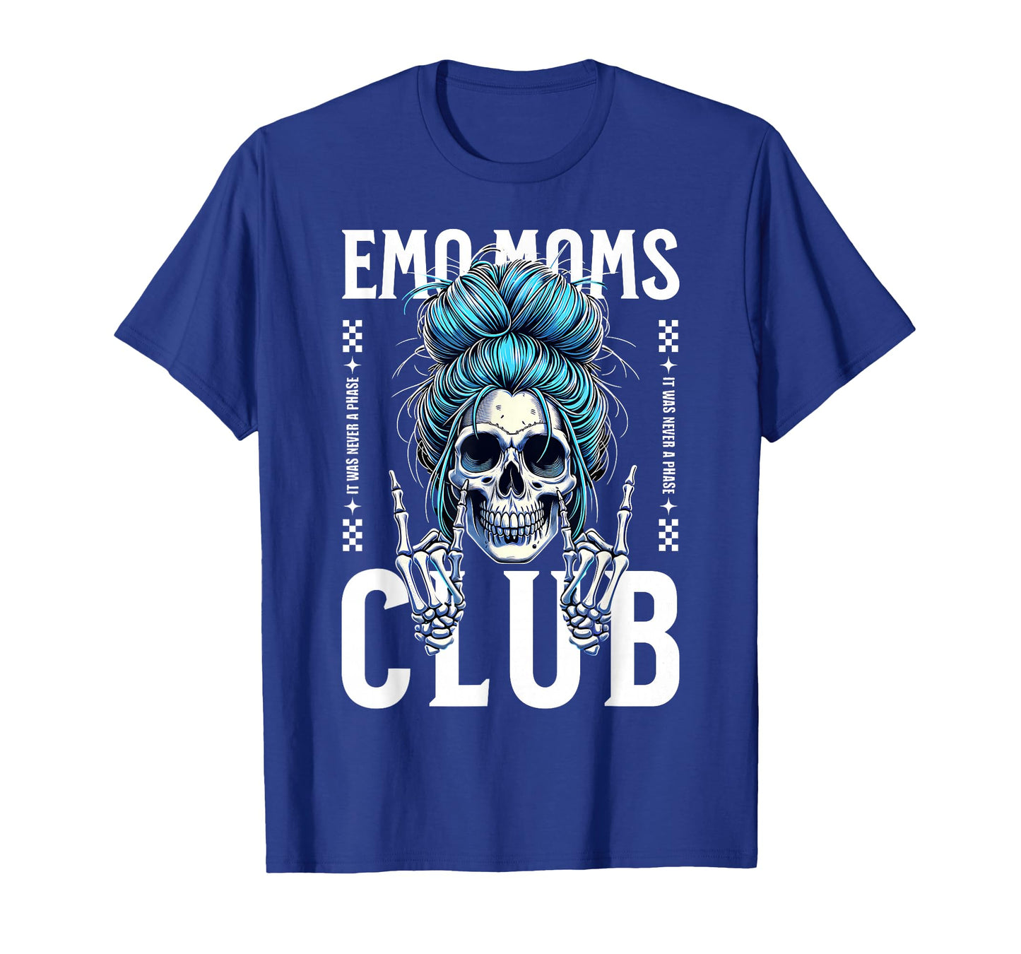 Funny Emo Moms Club skeleton, Cool Goth Punk Mother's Day T-Shirt