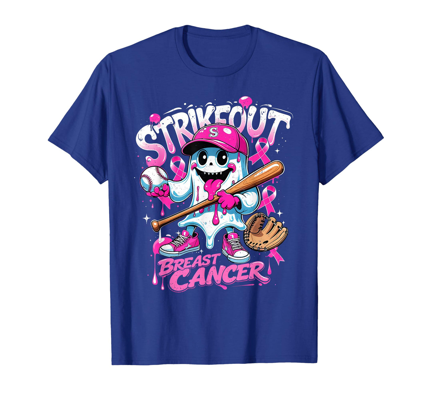 Breast Cancer Baseball Awareness Pink Ribbon Support Squad T-Shirt