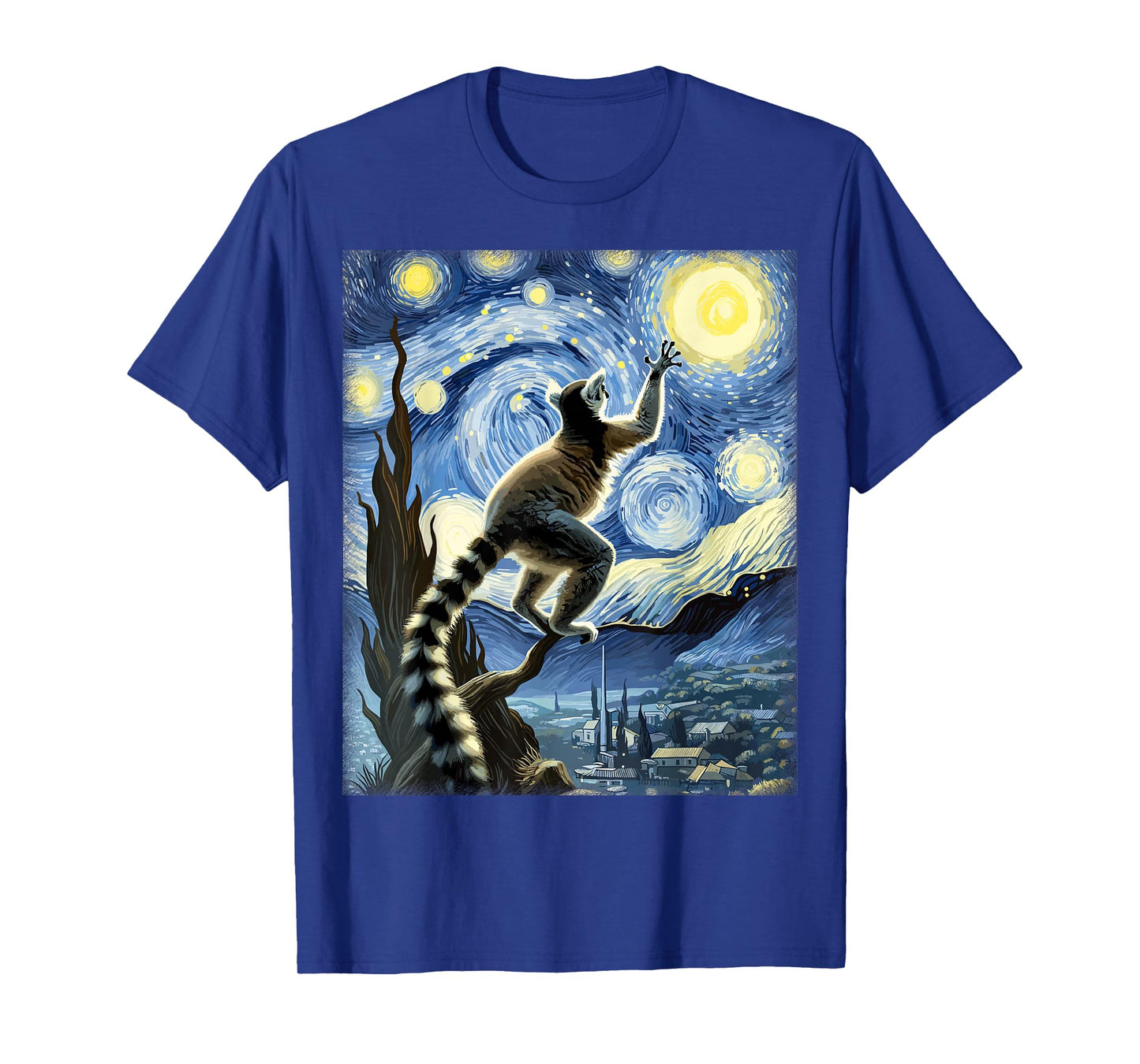 Artistic Lemur Shirt Van Gogh Style Starry Night Lemur T-Shirt