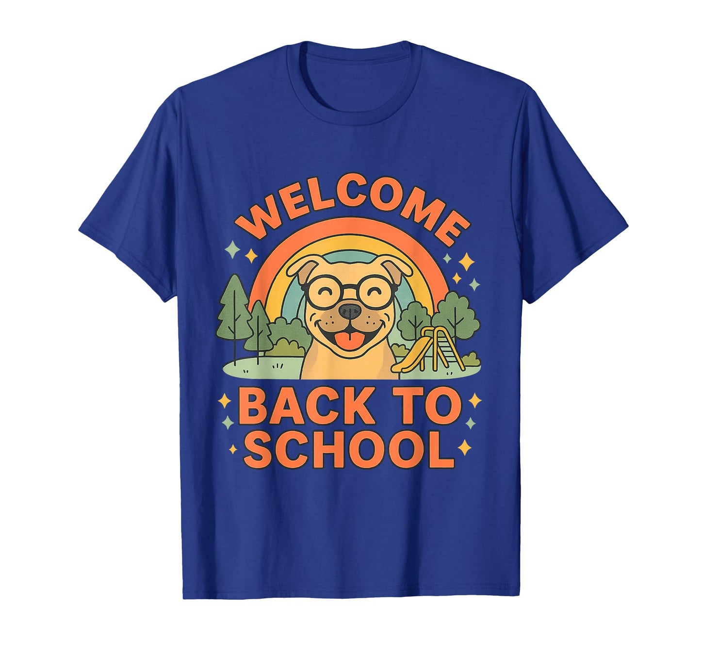 Funny Retro Welcome Back to School Dog Teacher T-Shirt T-Shirt