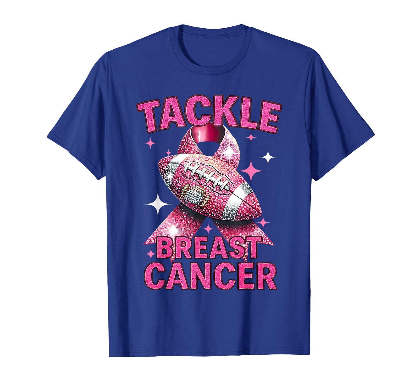 Tackle Breast Cancer Awareness American Football Ribbon T-Shirt
