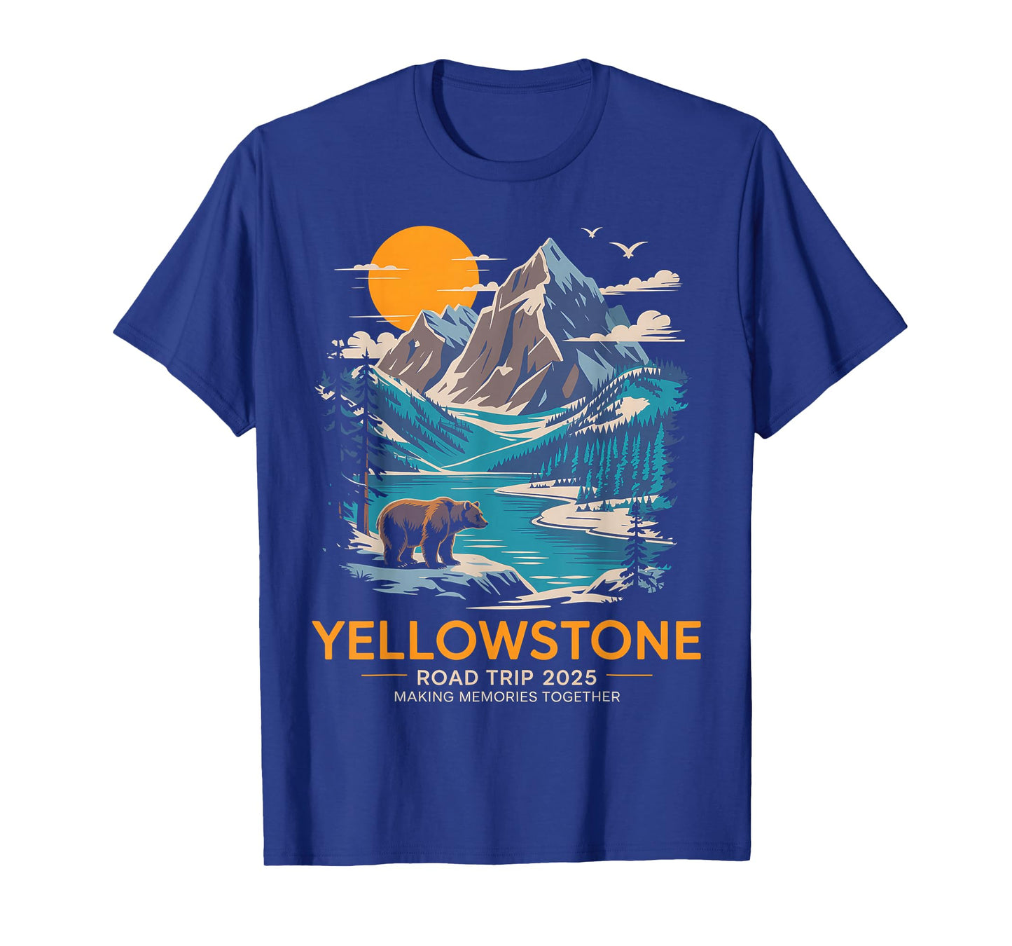 Yellowstone Road Trip 2025 Family National Park Outdoor T-Shirt