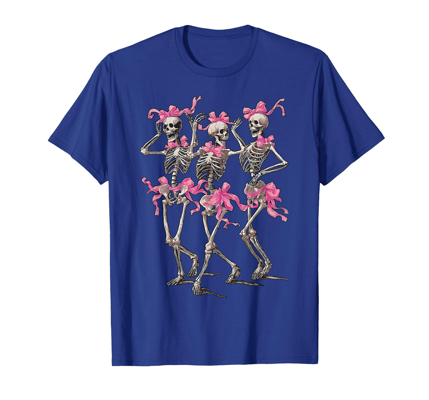 Dancing Skeleton Coquette Pink Bow Shirt Halloween Spooky T-Shirt