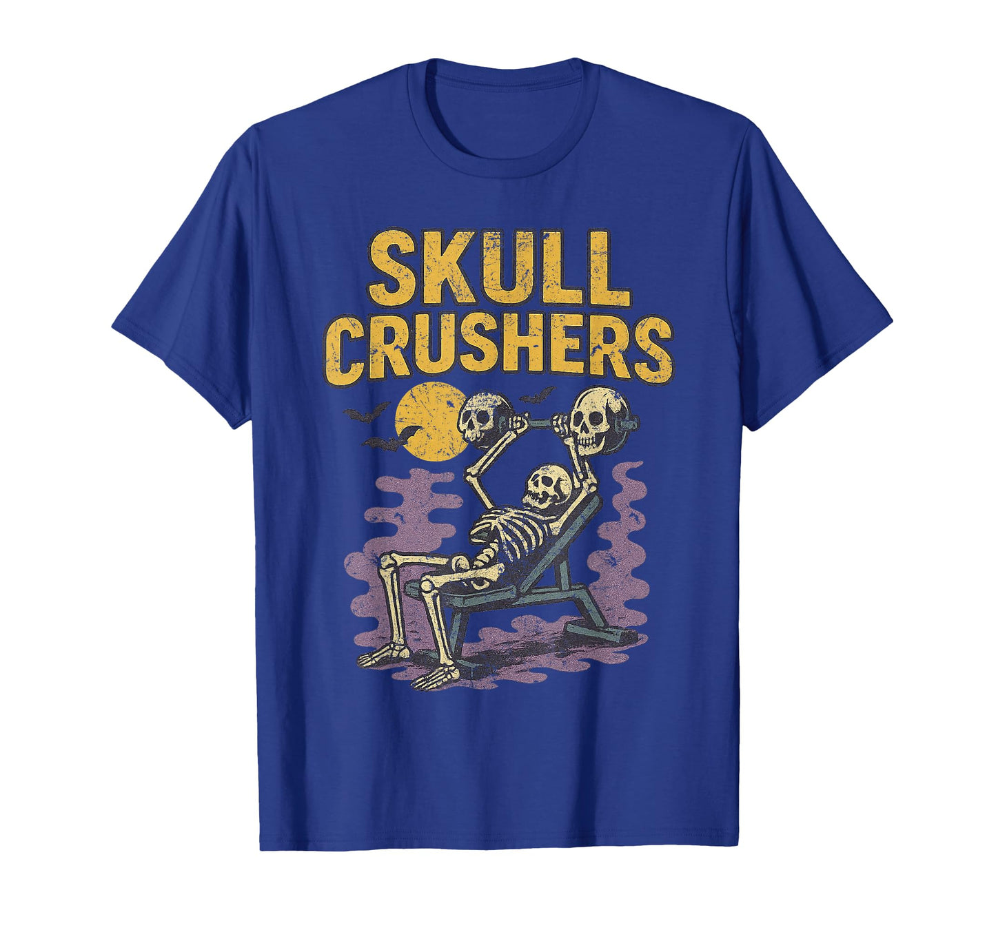 Skull Crushers Skeleton Vintage Halloween 90's Retro Gym T-Shirt