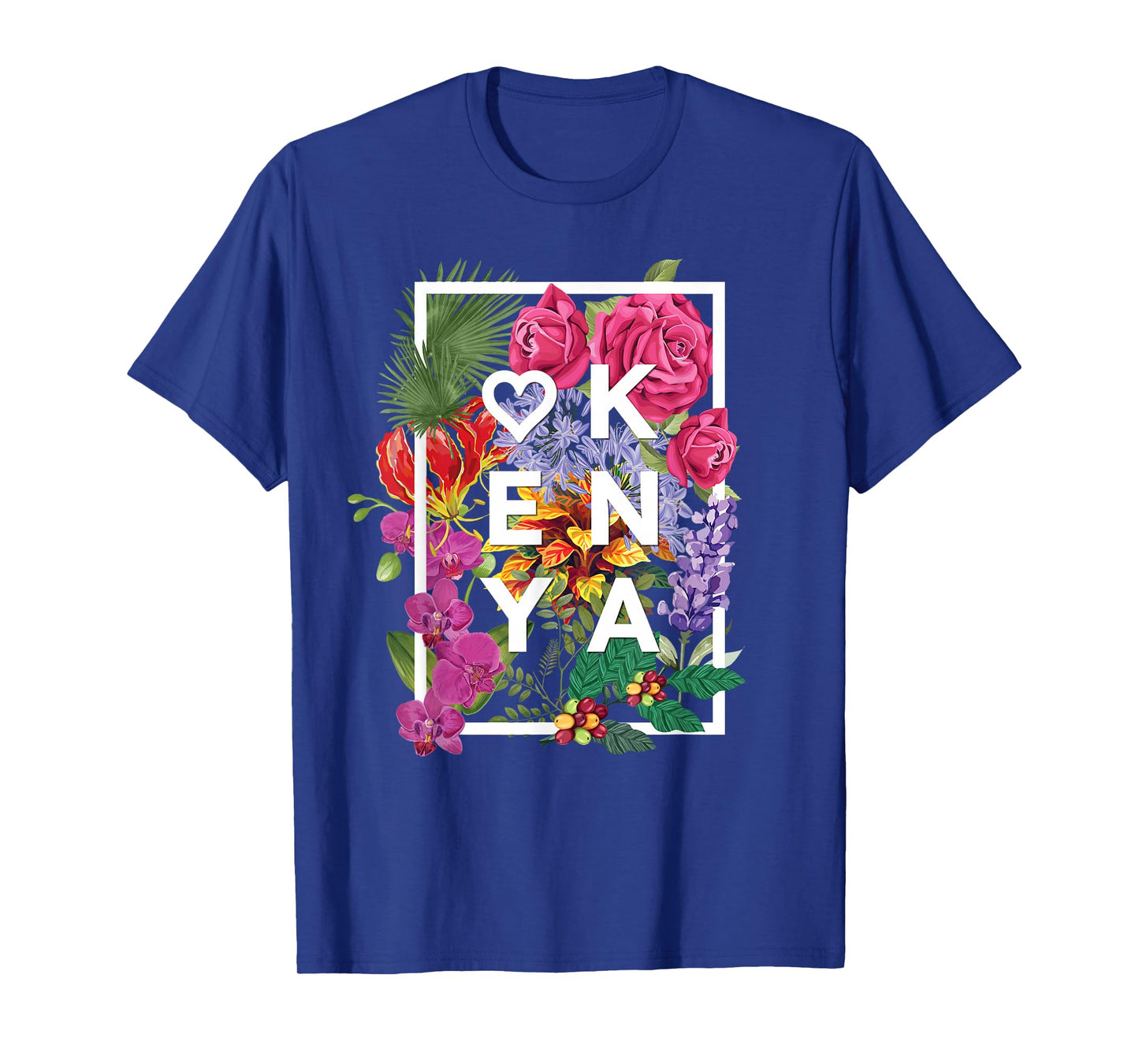 Flowers of Kenya Word Art - Kenyan Pride T-Shirt