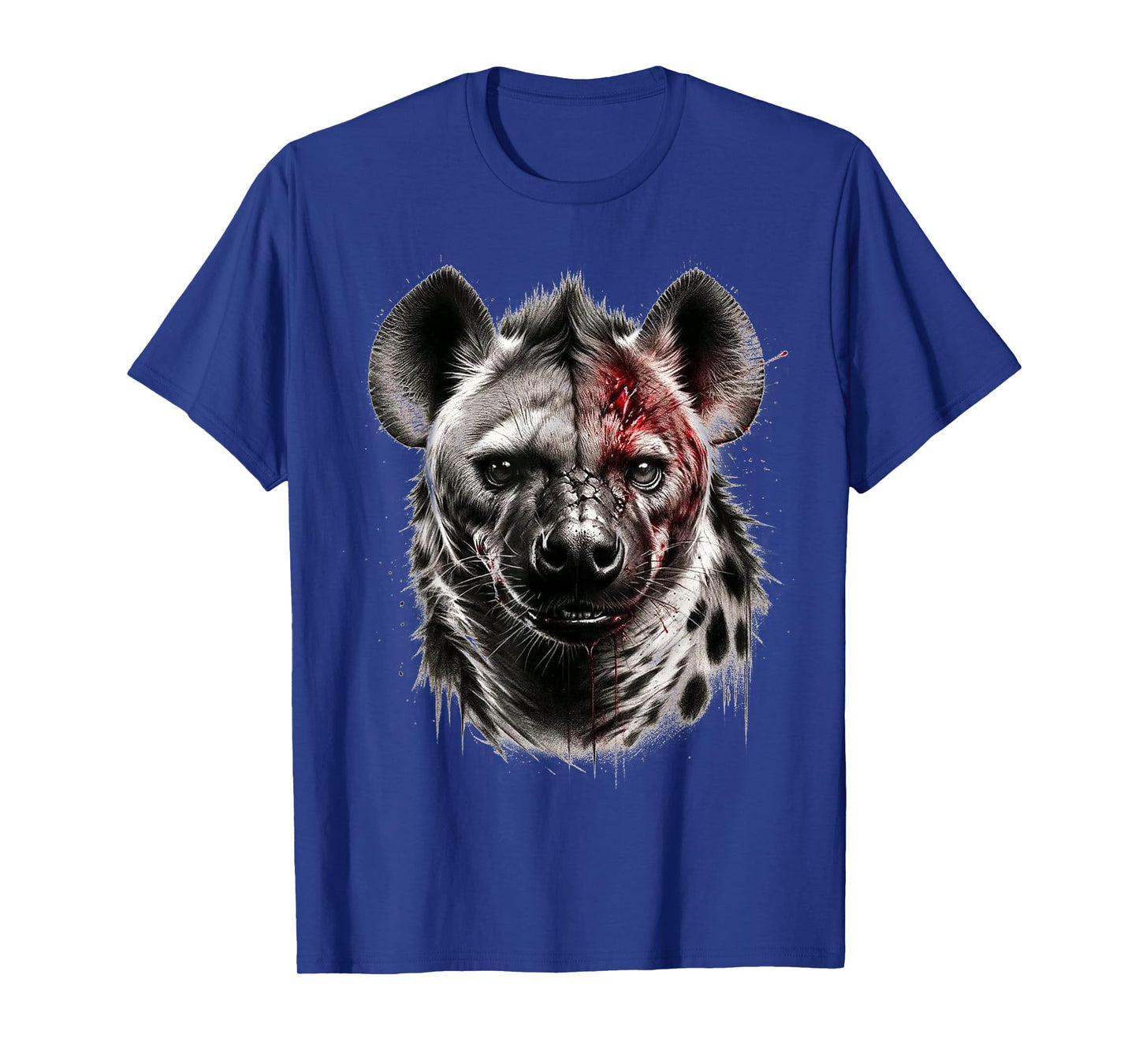 Esoteric Empyre Hyena T-Shirt - Women's Unisex-Kids Black Graphic Hyena Short Sleeve T-Shirt - Small
