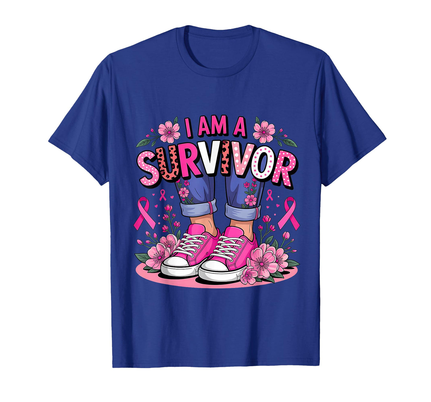 I Am A Survivor Breast Cancer Awareness Pink Ribbon T-Shirt