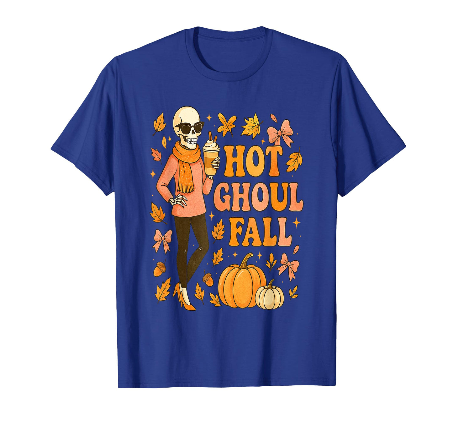 Hot Ghoul Fall Skeleton Pumpkin Spice Autumn T-Shirt