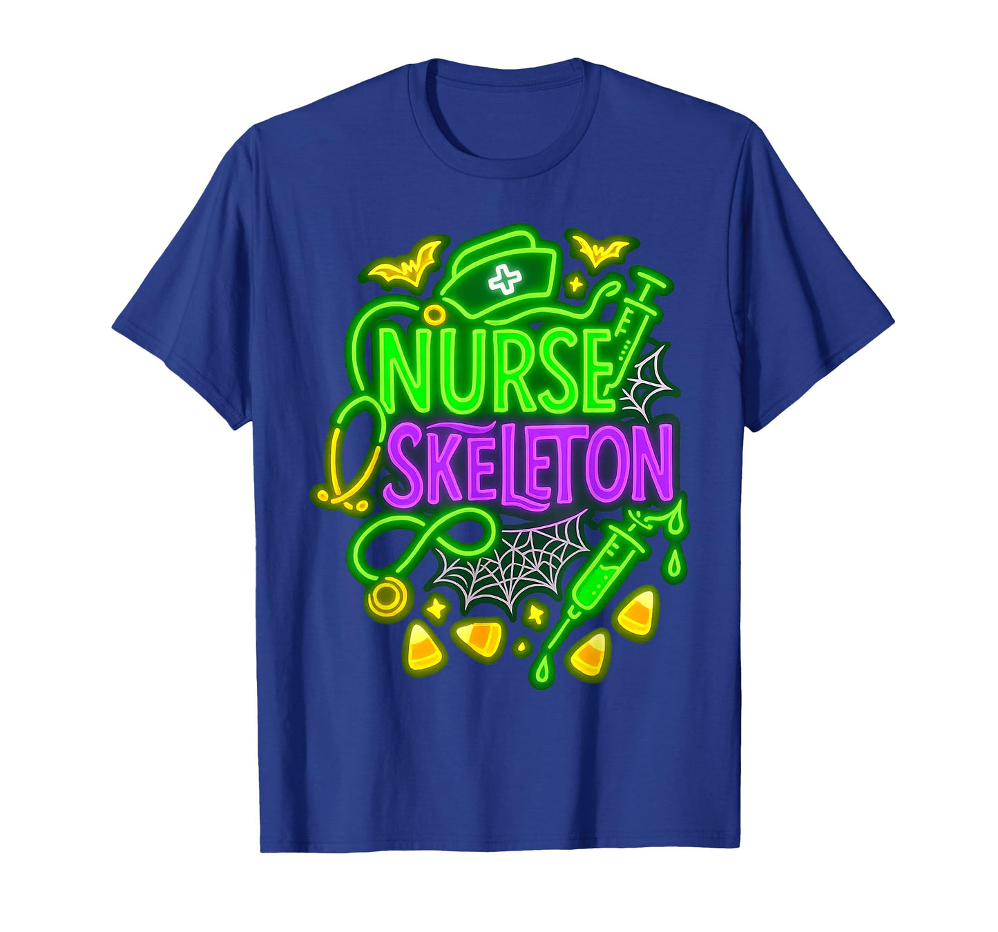 Halloween Spooky Nurse Skeleton Medical Healthcare Funny T-Shirt