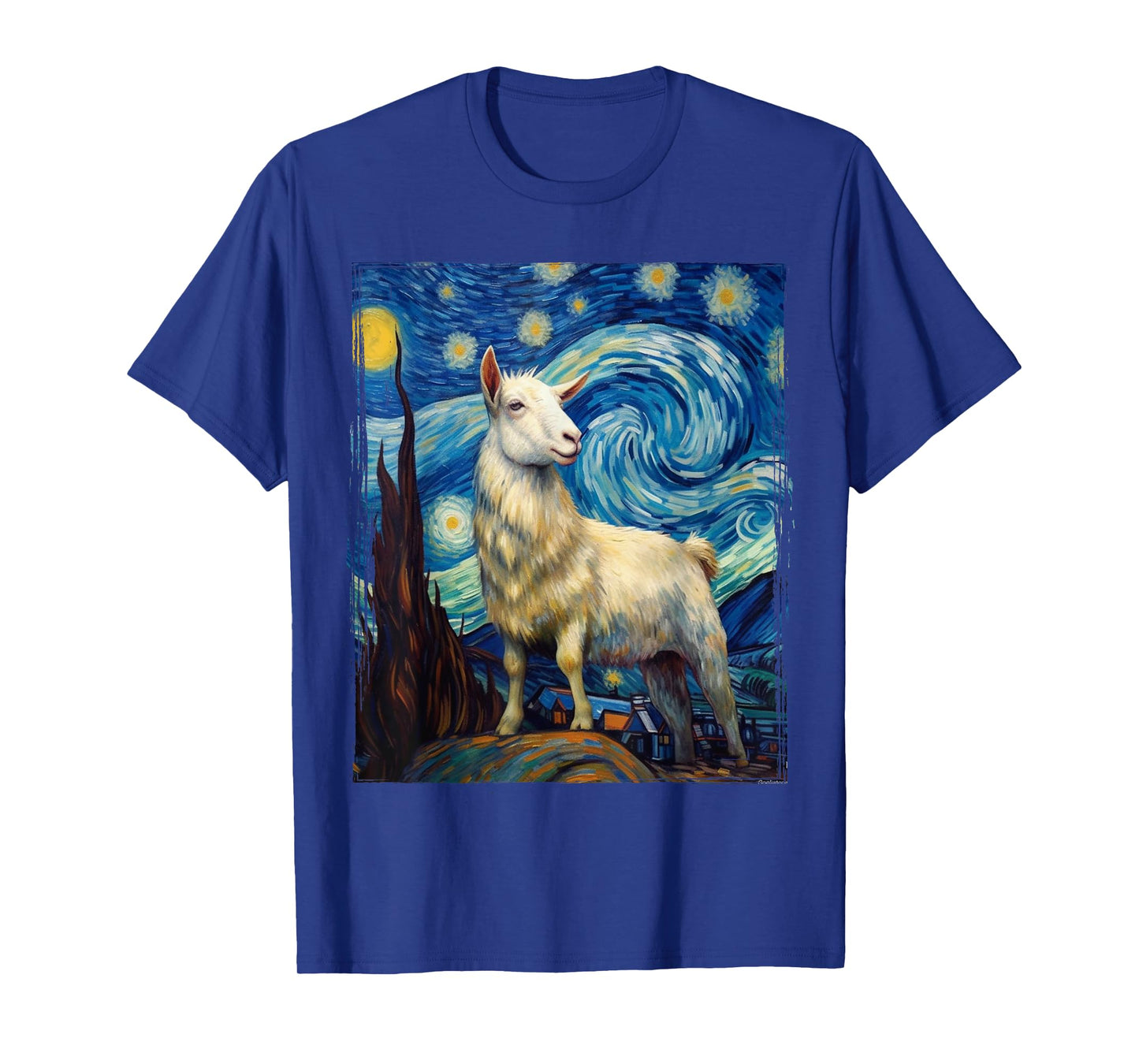 Mountain Goat art Van Gogh Mountain Goat T-Shirt