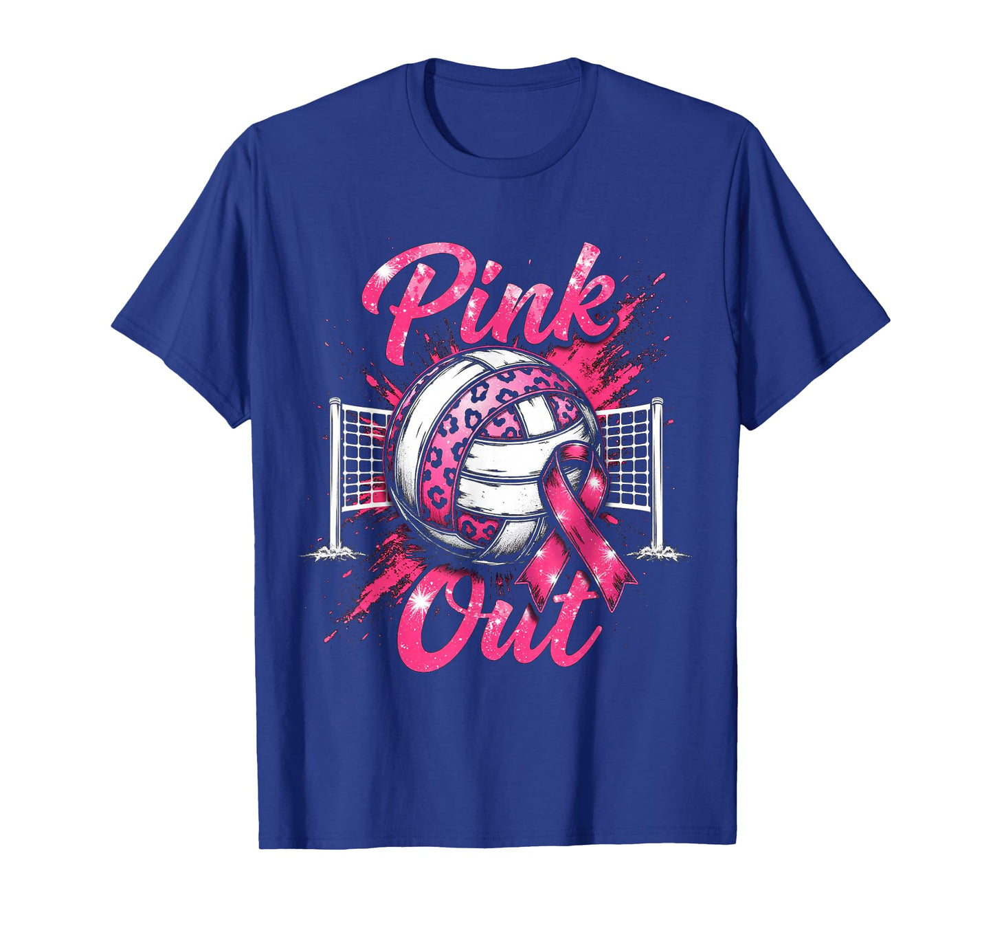 Matching Volleyball Breast Cancer 2025 Squad Support Ribbon T-Shirt