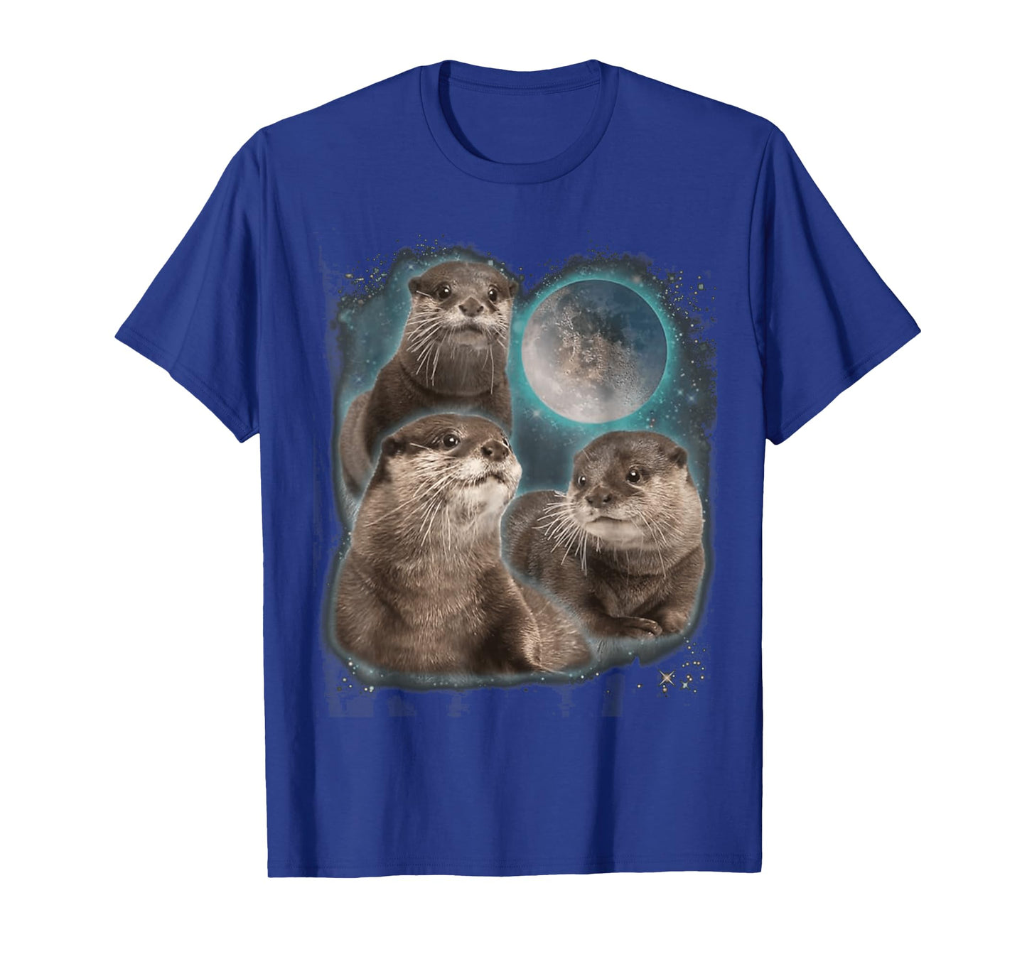 Three Otters Moon Howling T-Shirt