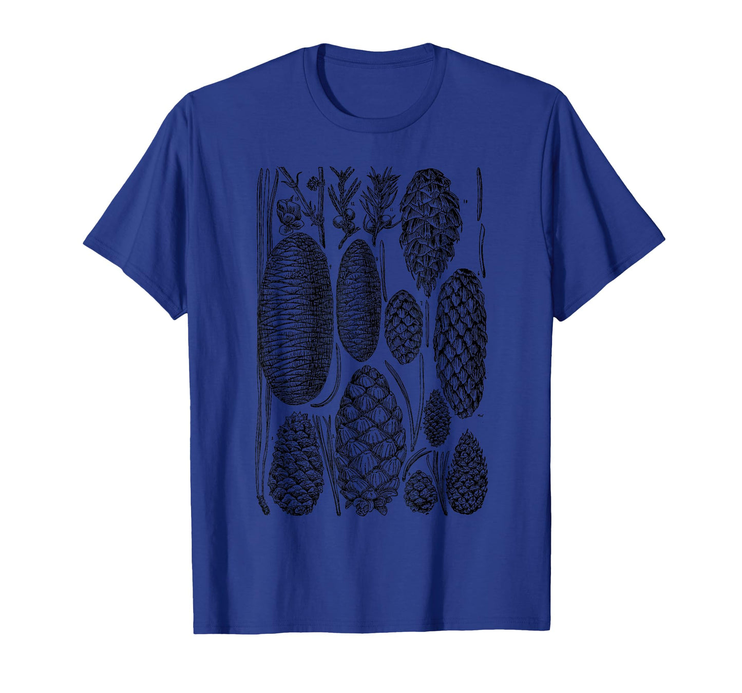 Pine Cone vintage Botanical Illustration Nature pine tree T-Shirt