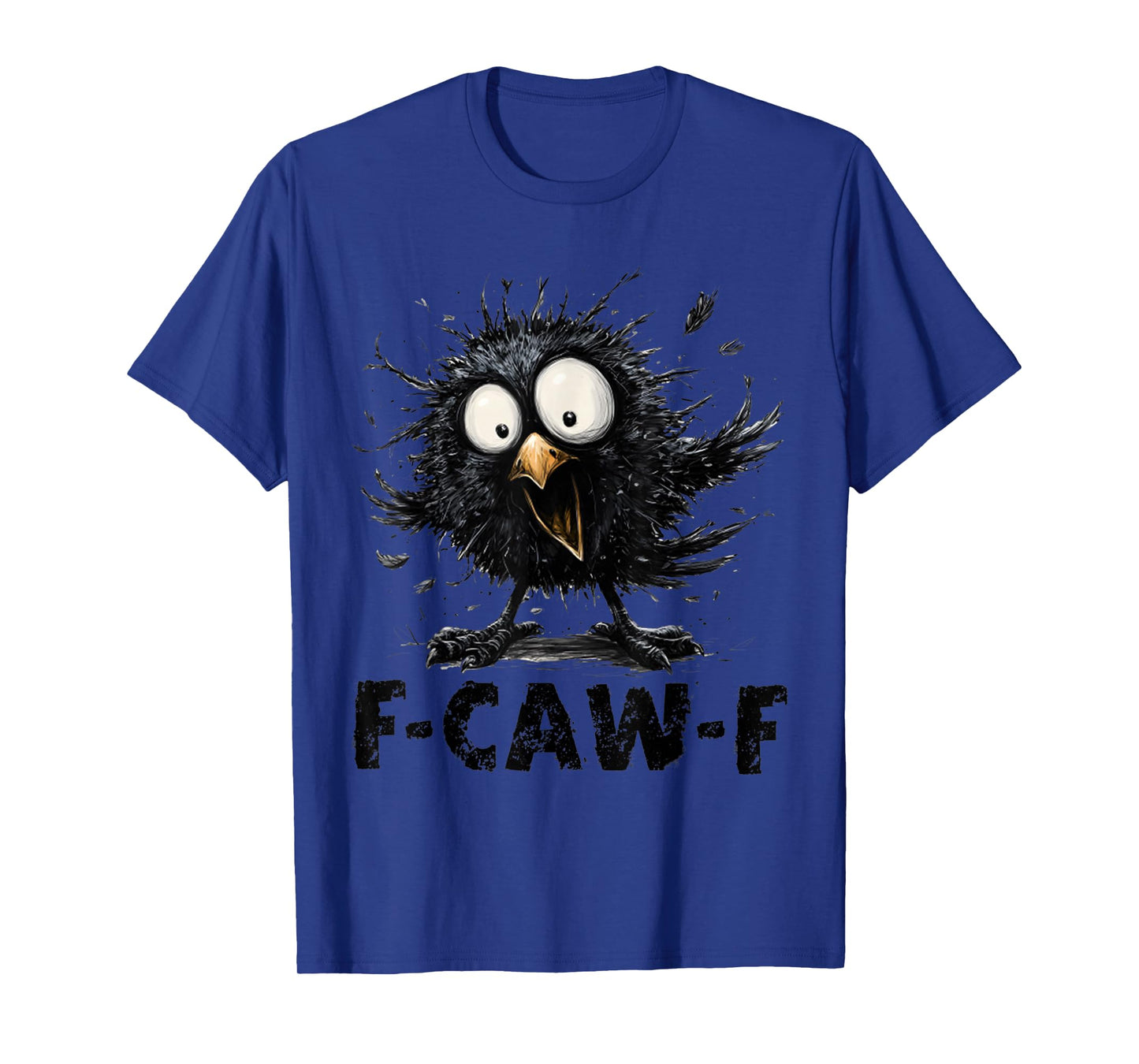Black Crow, F-Caw-F Funny Black Bird Moon Gothic Adult Humor T-Shirt