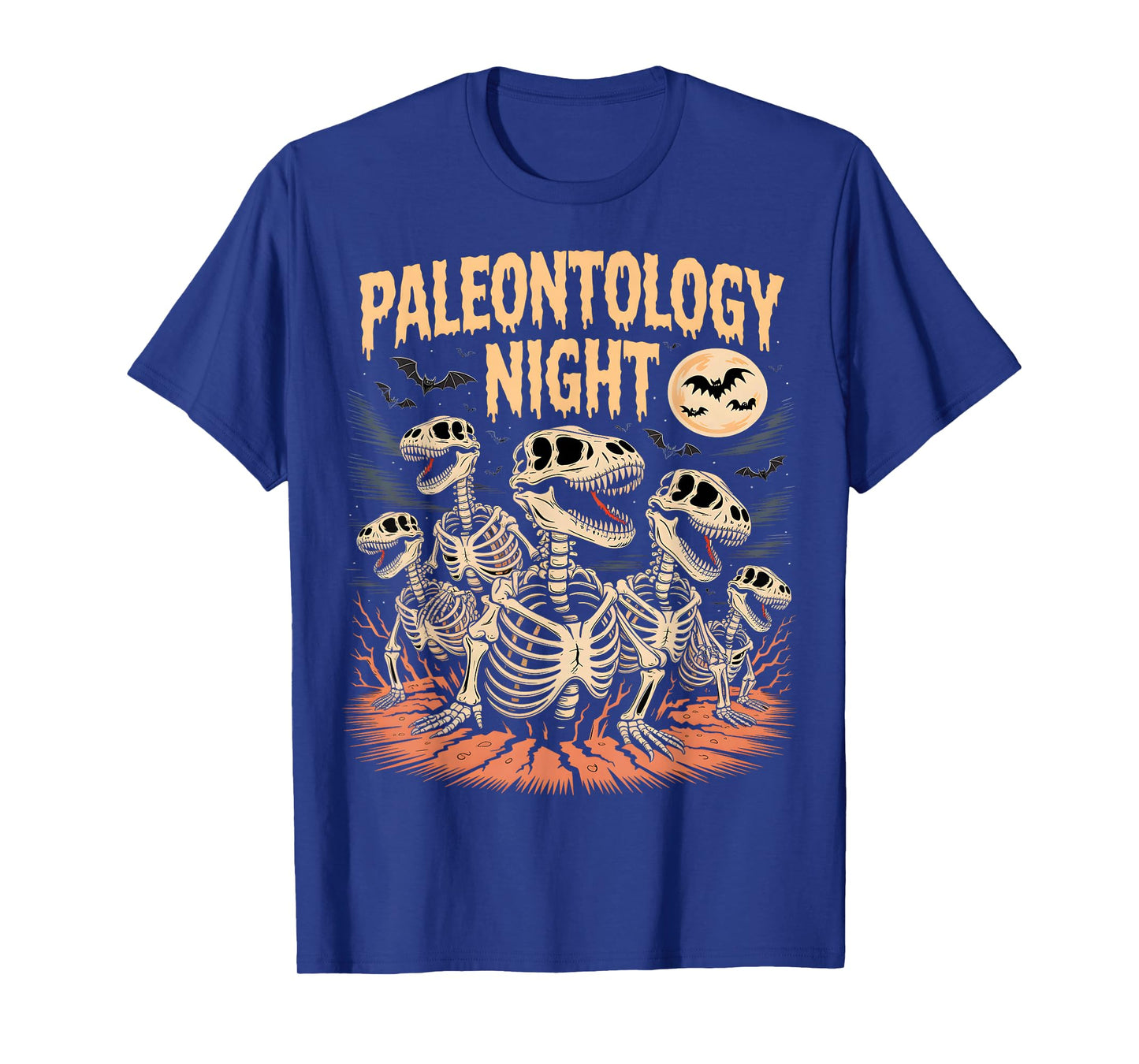 Paleontology Night Dinosaur Skeleton Halloween T-Shirt