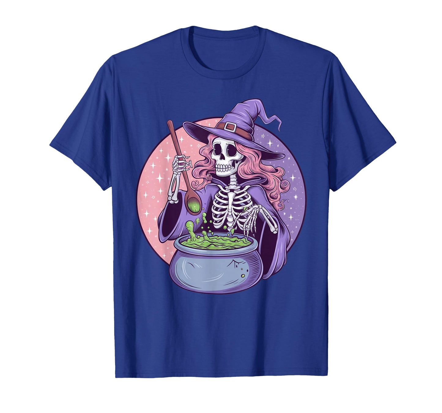 Skeleton Witch mixes Halloween Potion Party Scary October T-Shirt