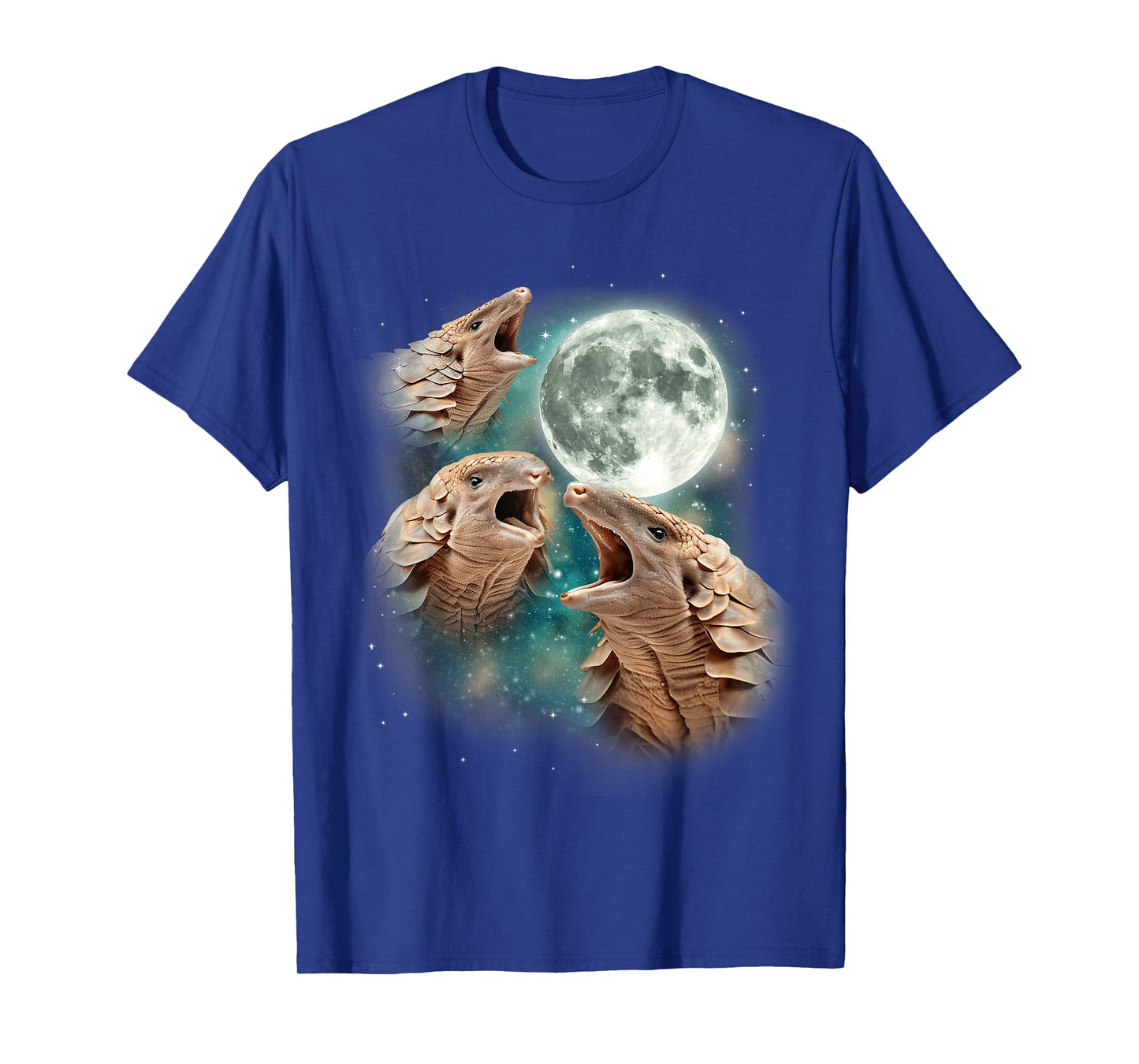Three Pangolin Moon | 3 Wild Pangolins Howling In The Night T-Shirt
