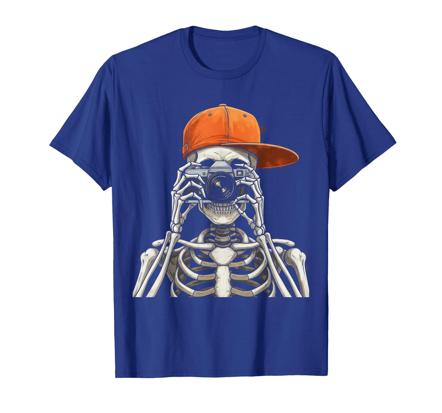 Skeleton Photograph Horror Halloween Funny Spooky Skeleton T-Shirt