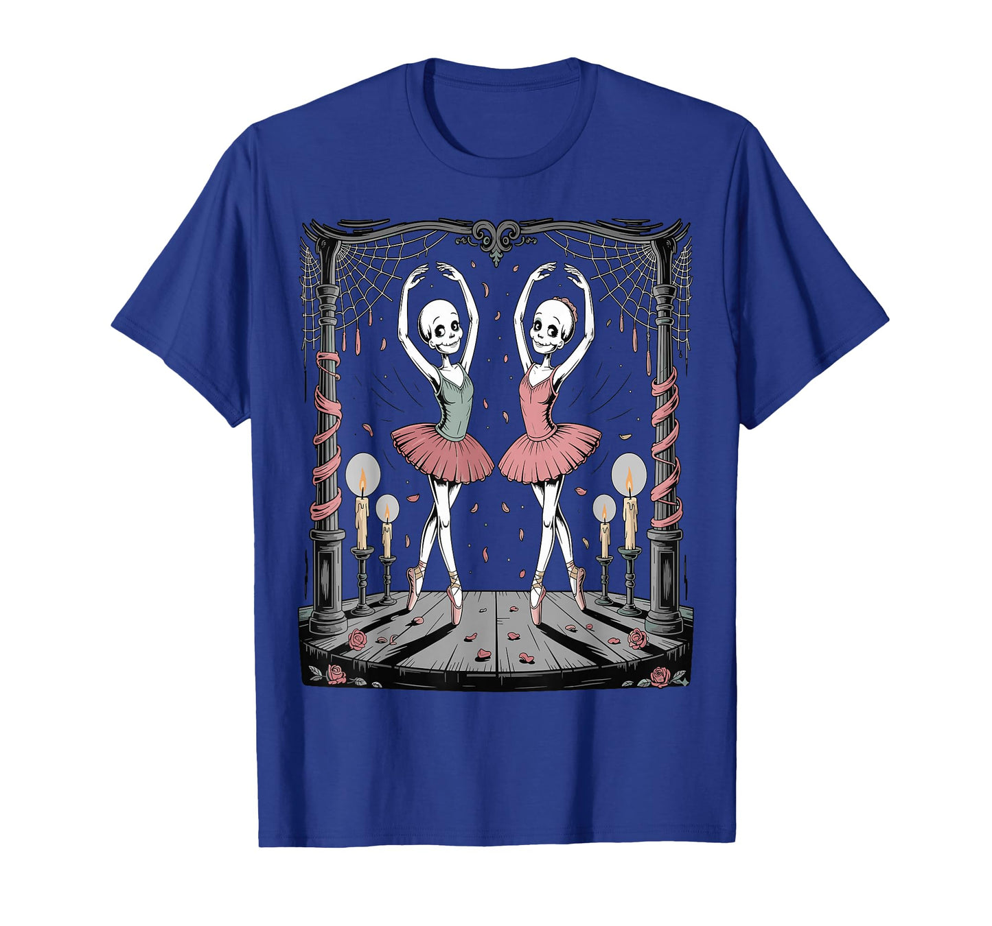 Skeleton Ballerinas Cute Funny Halloween Dance T-Shirt