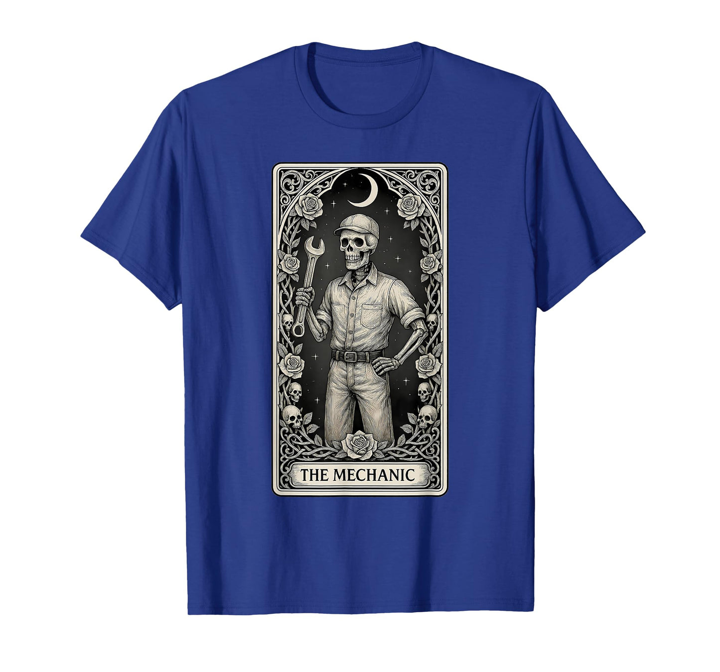 The Mechanic Skeleton Tarot Card T-Shirt