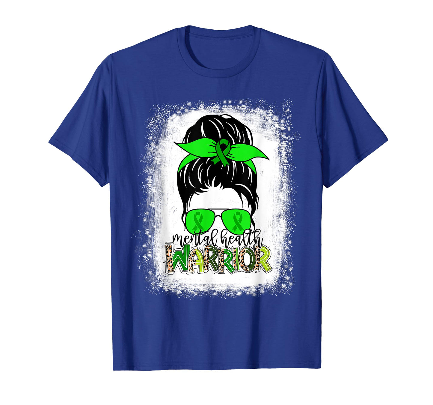 Mental Health Warrior Messy Bun Mental Health Awareness T-Shirt