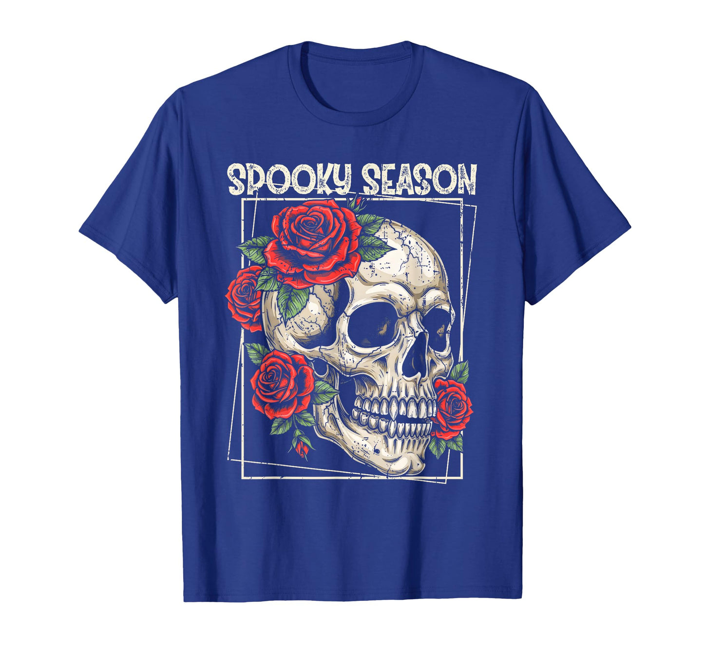 Spooky Season Halloween Skull Creepy Horror Graphic T-Shirt