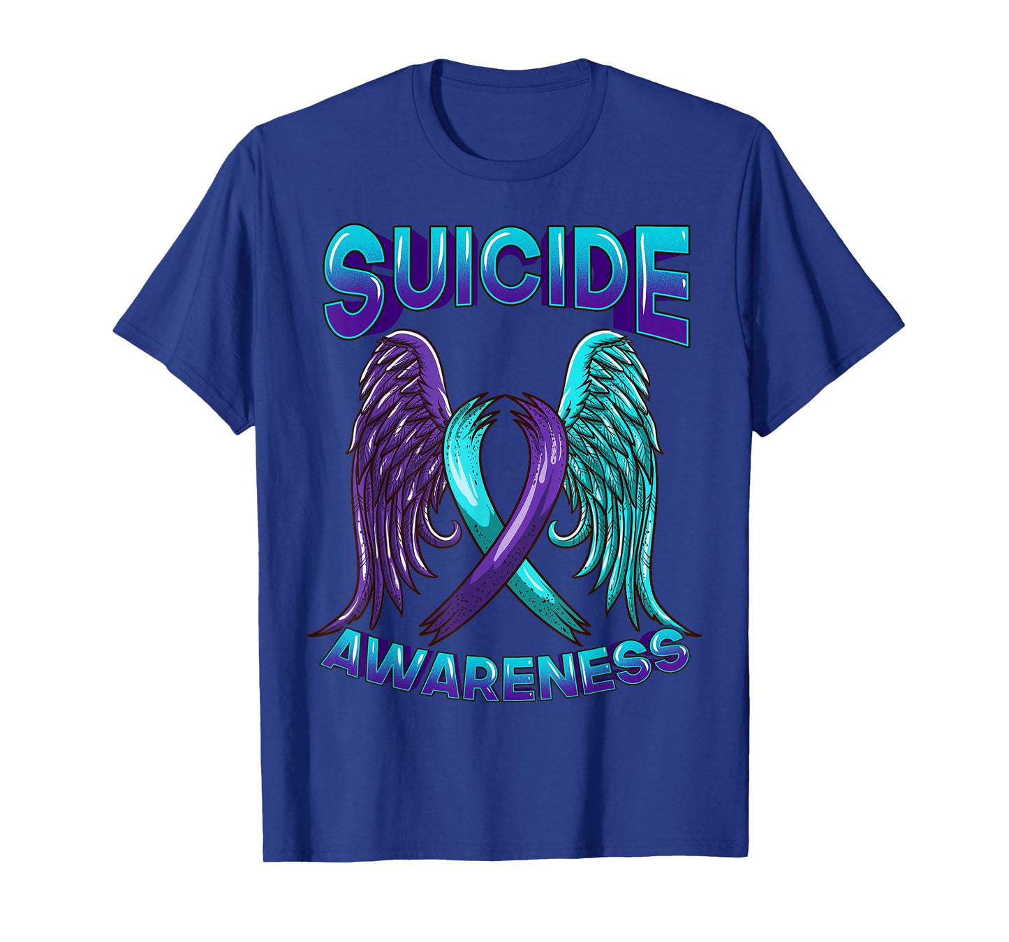 Suicide Awareness Tshirt Ribbon With Wings Suicide Survivor T-Shirt