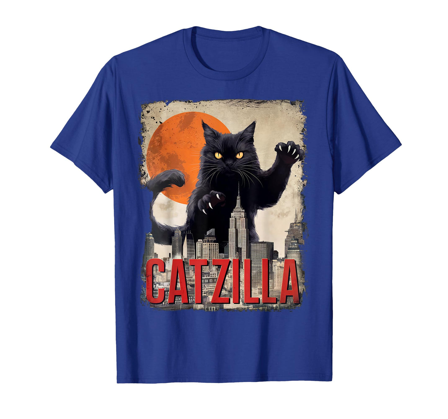 Funny Catzilla Cat Japanese Art Cat Gifts For Men Women Kid T-Shirt