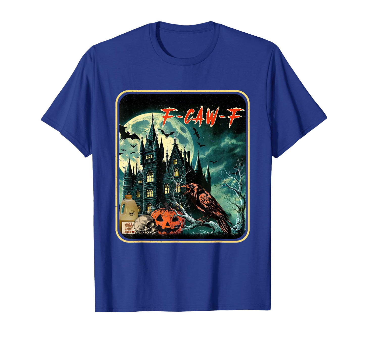 F-Caw-F Raven Moon Gothic Halloween Black Crow Bird Lover T-Shirt