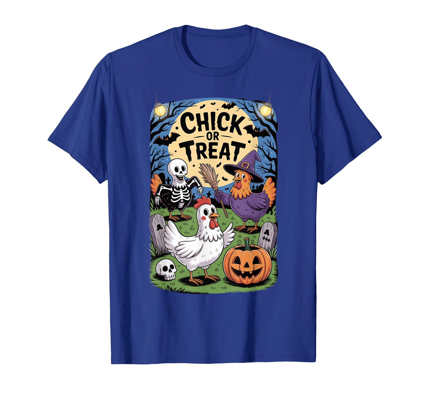 Chick Or Treat Chicken Skeleton Farmer Spooky Family T-Shirt