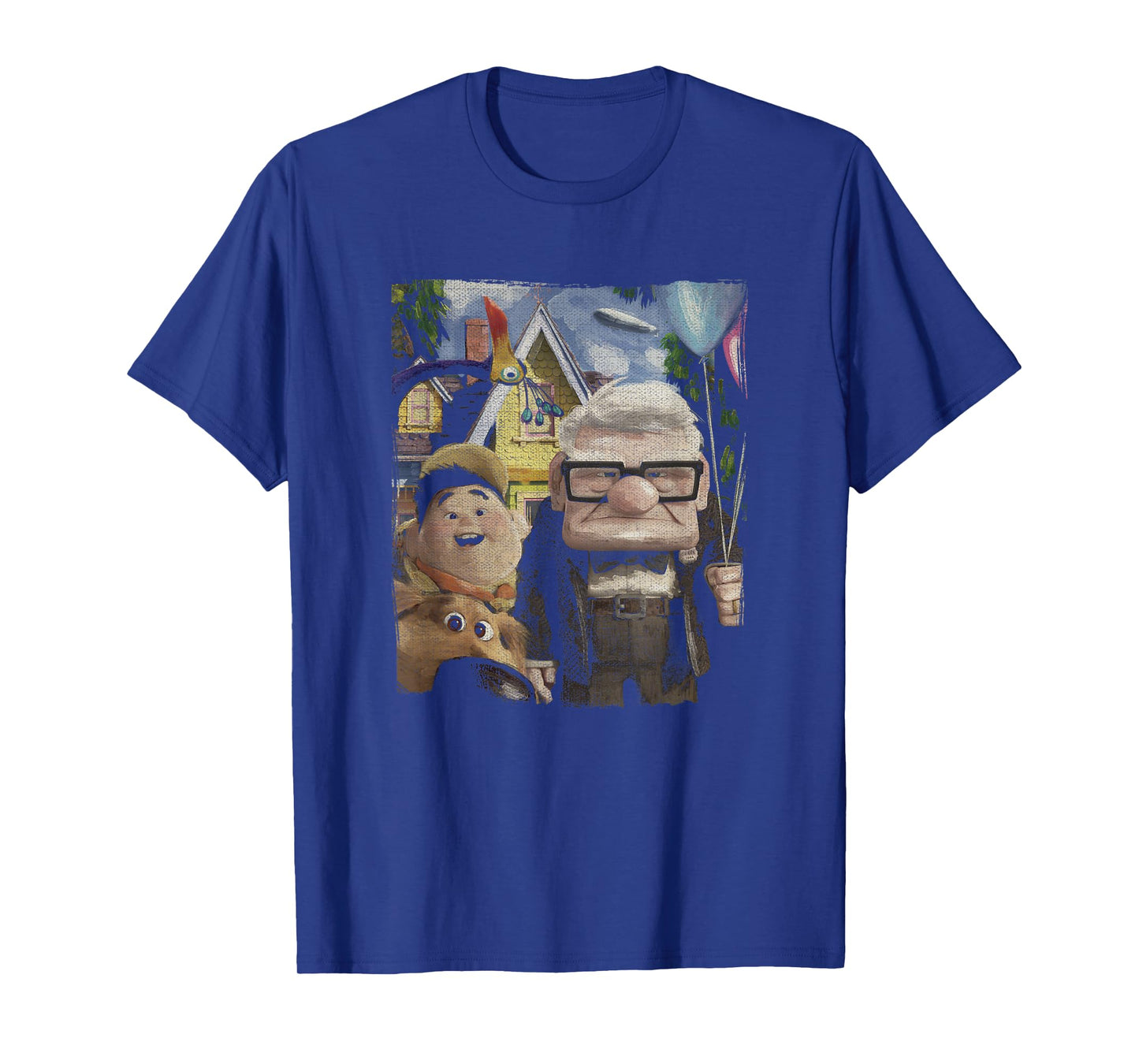 Disney Pixar Up Carl Russell Dug & Kevin Vintage Painting T-Shirt