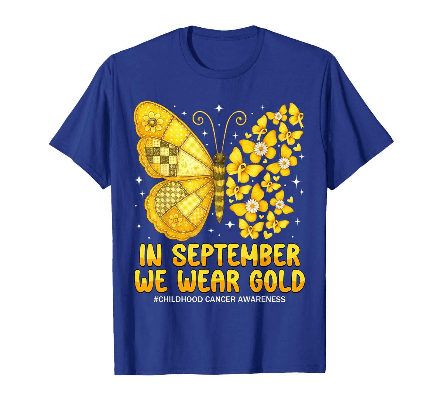 in September We Wear Gold Childhood Cancer Awareness Kids T-Shirt