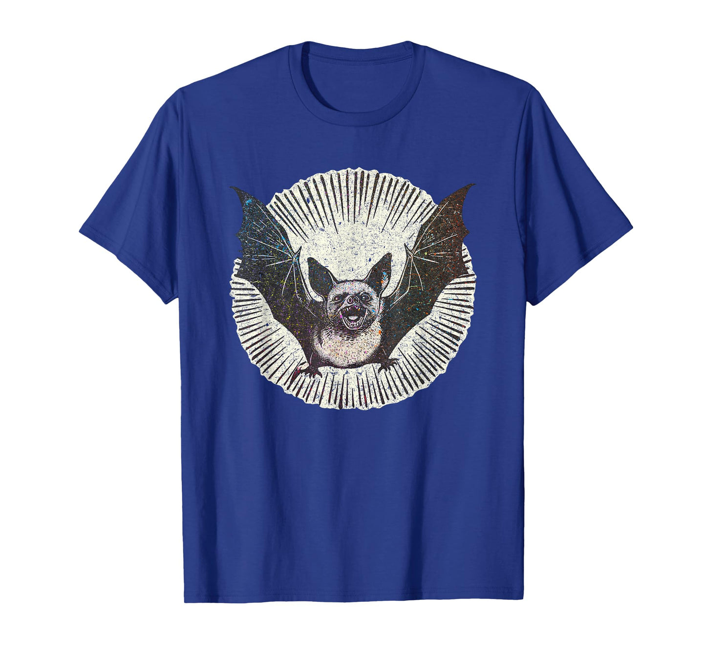 Funny Nocturnal Vampire Bat Sketch Moon Light Mammal Animal T-Shirt